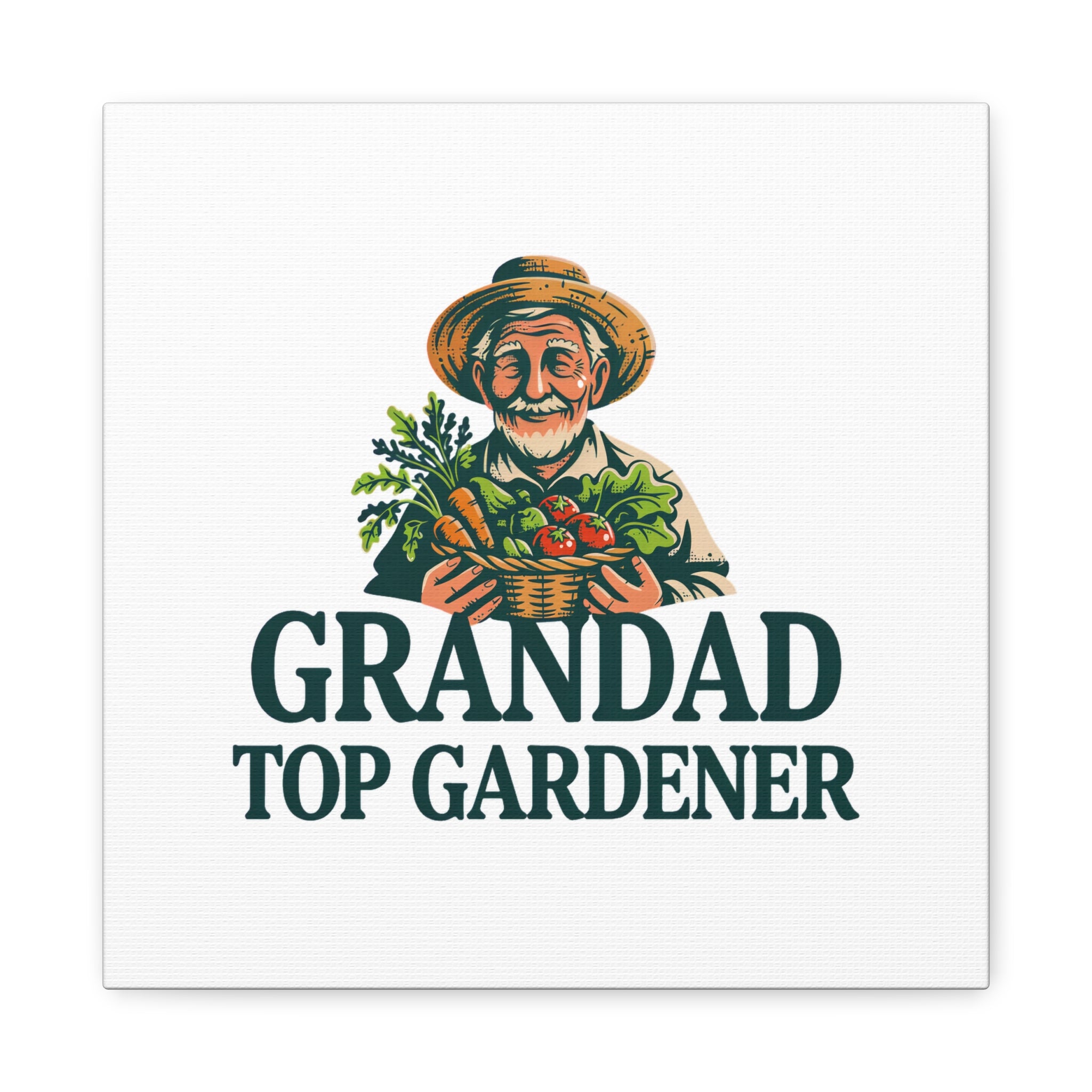 Grandad Top Gardener Canvas – Stretched Matte Wall Art