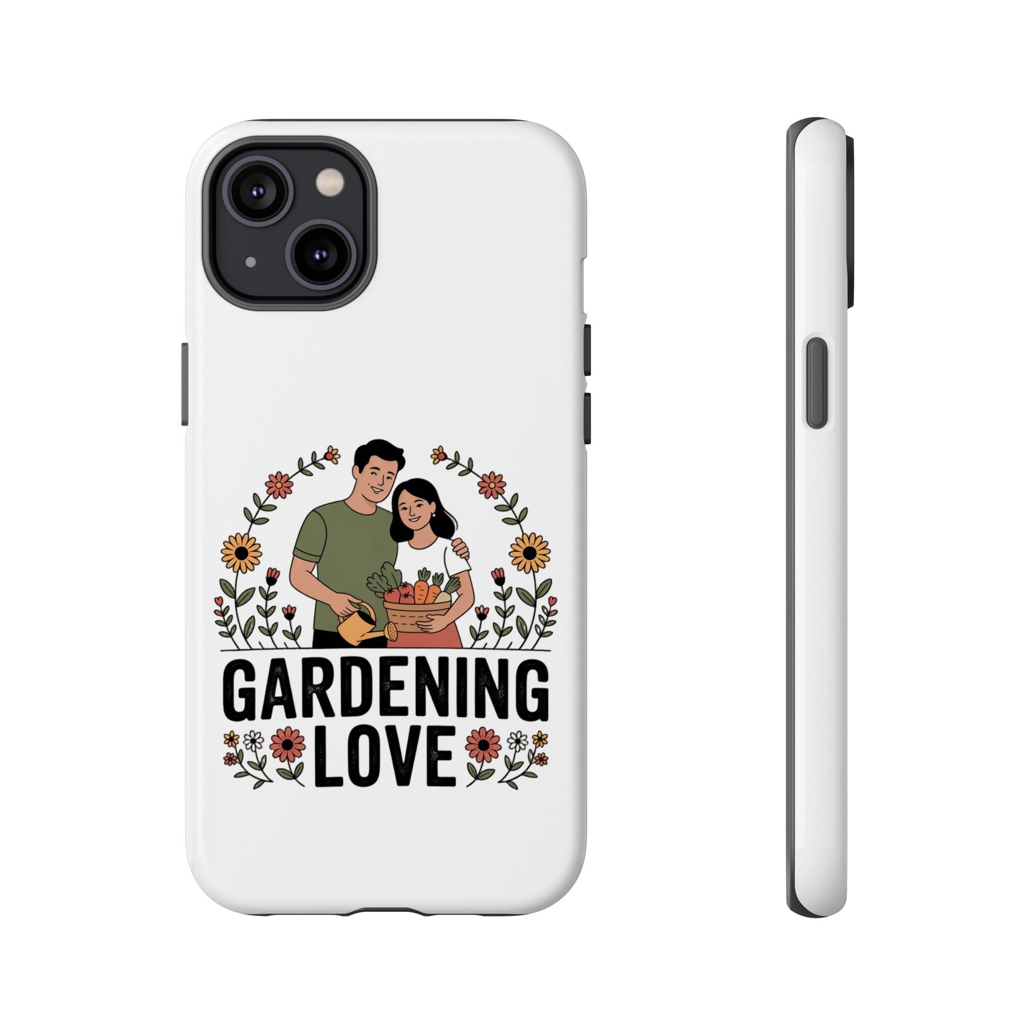 Gardening Love Phone Case — Floral Couple Protective Phone Cover