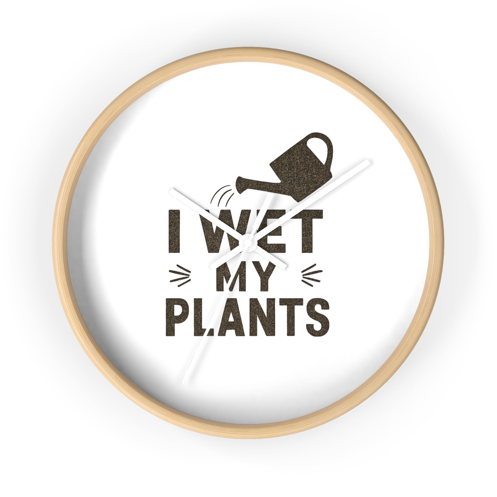 Wall Clock — I Wet My Plants Watering Can Garden Clock