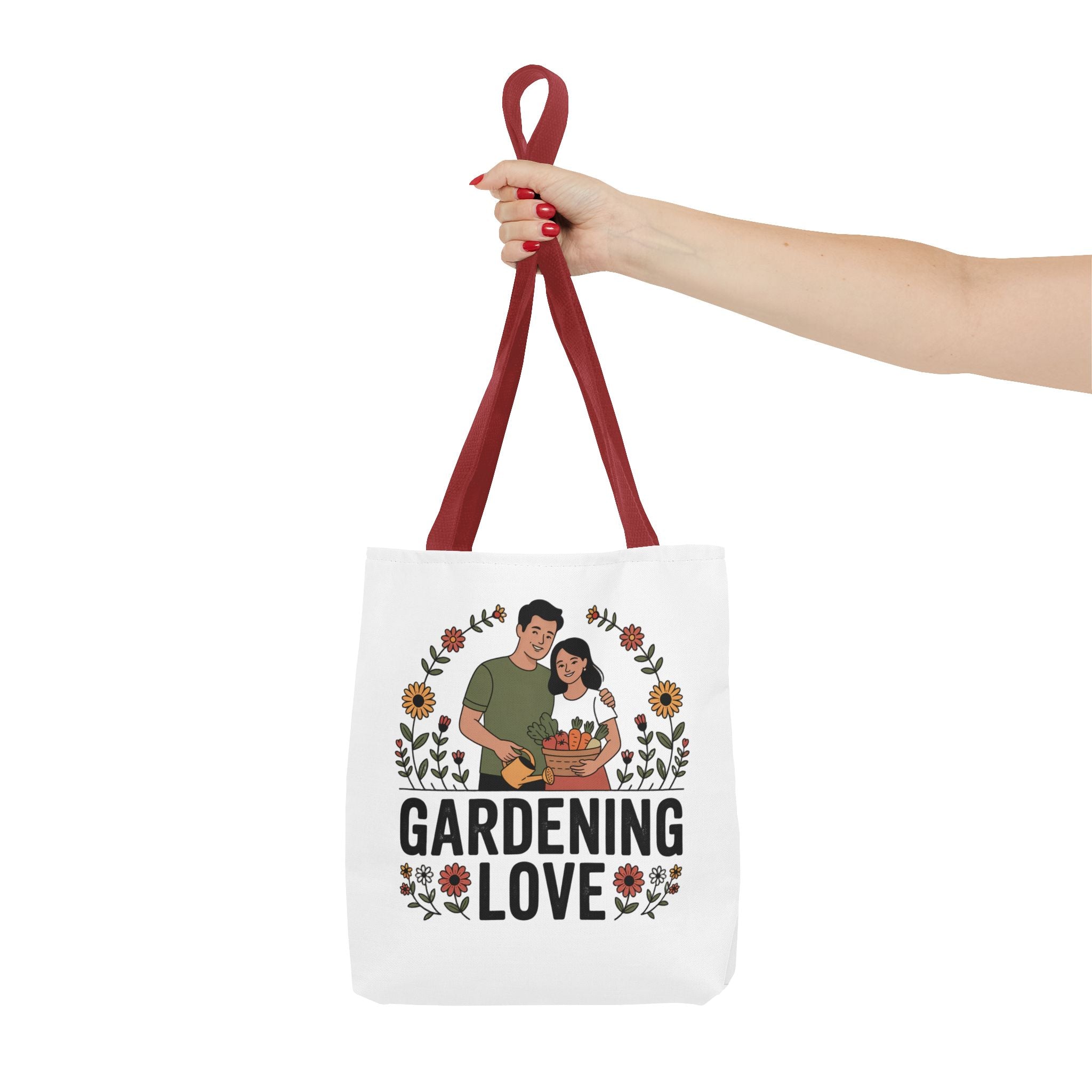 Gardening Love Tote Bag — Floral Couples Gardeners Market Bag