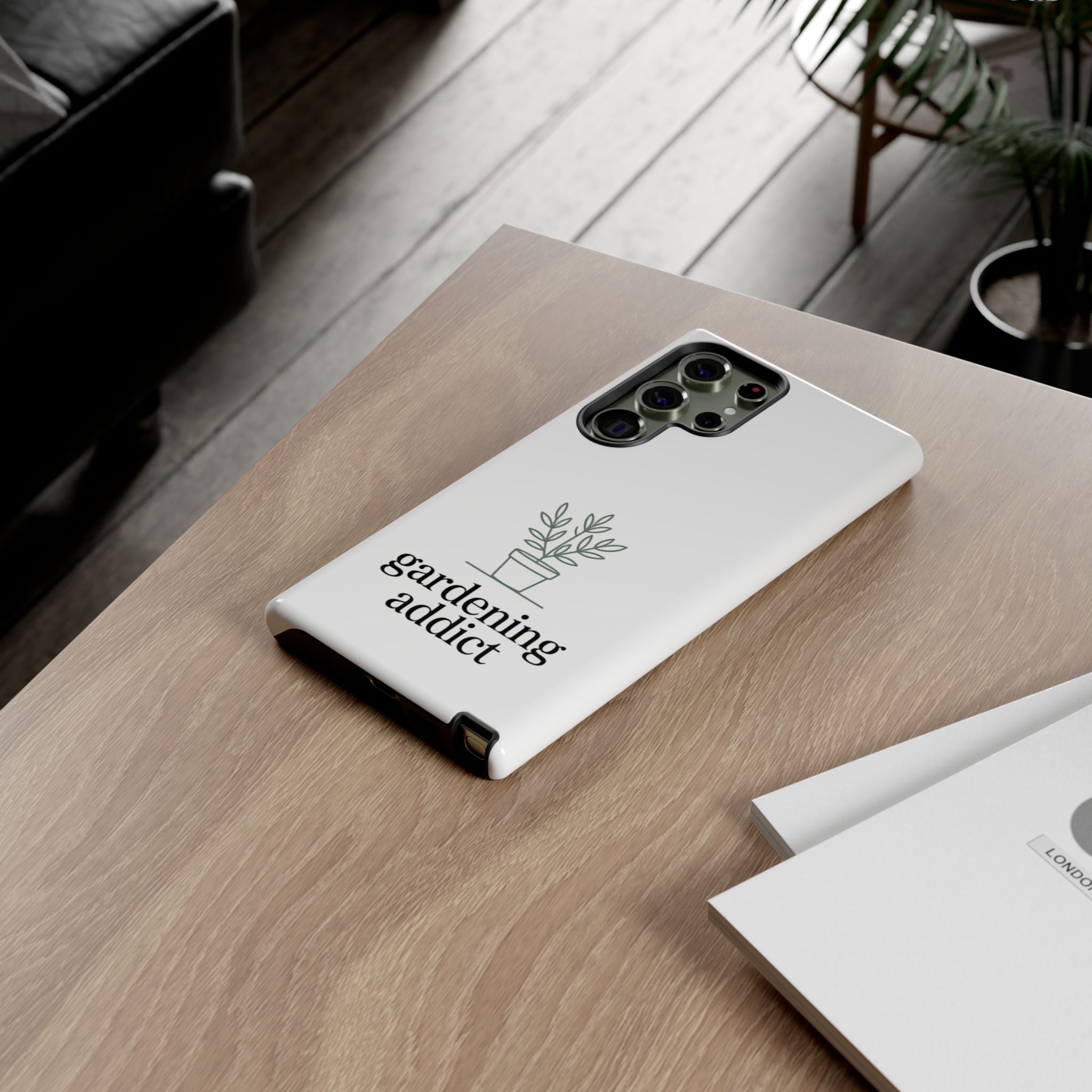Phone Case — 'gardening addict' Minimal Plant Design