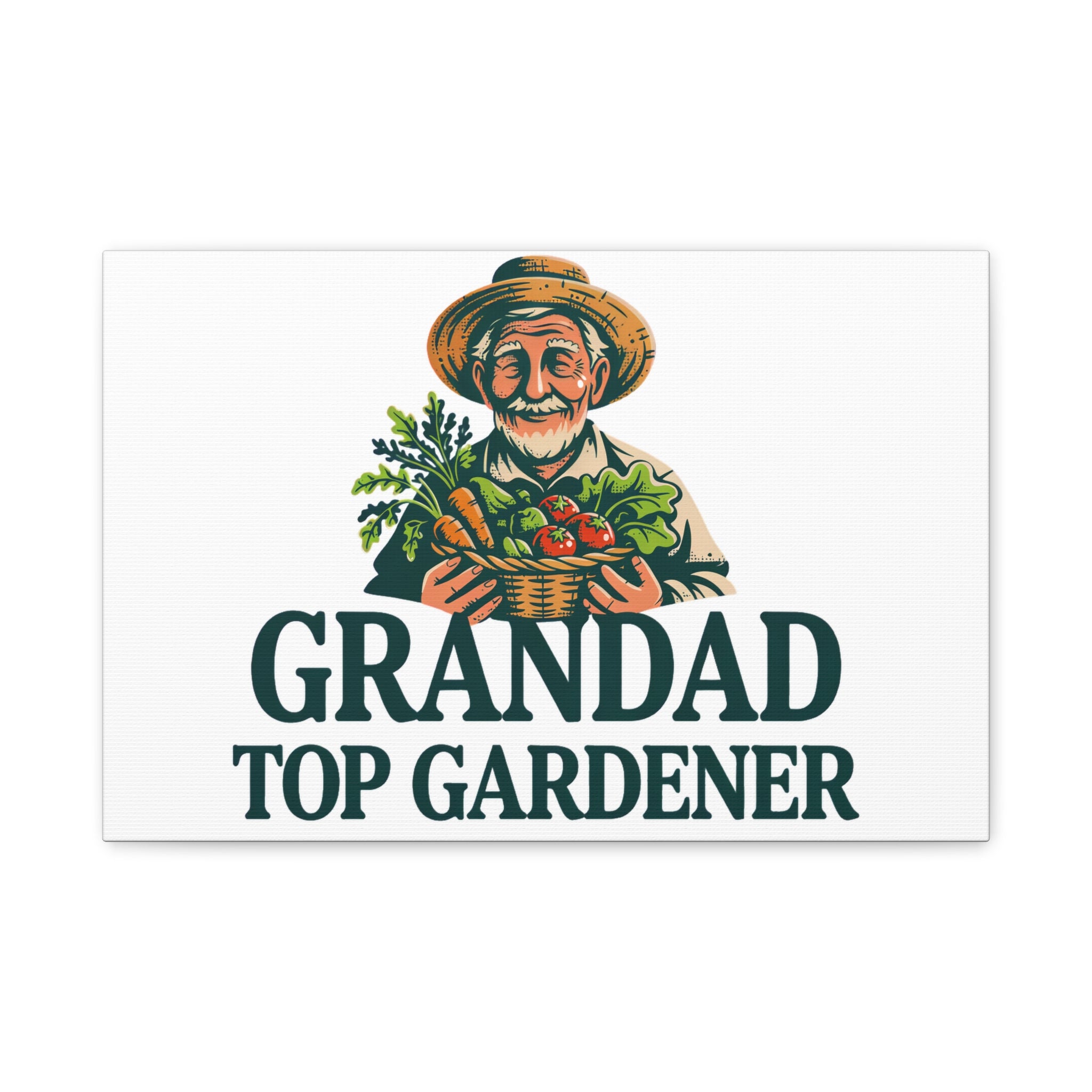 Grandad Top Gardener Canvas – Stretched Matte Wall Art