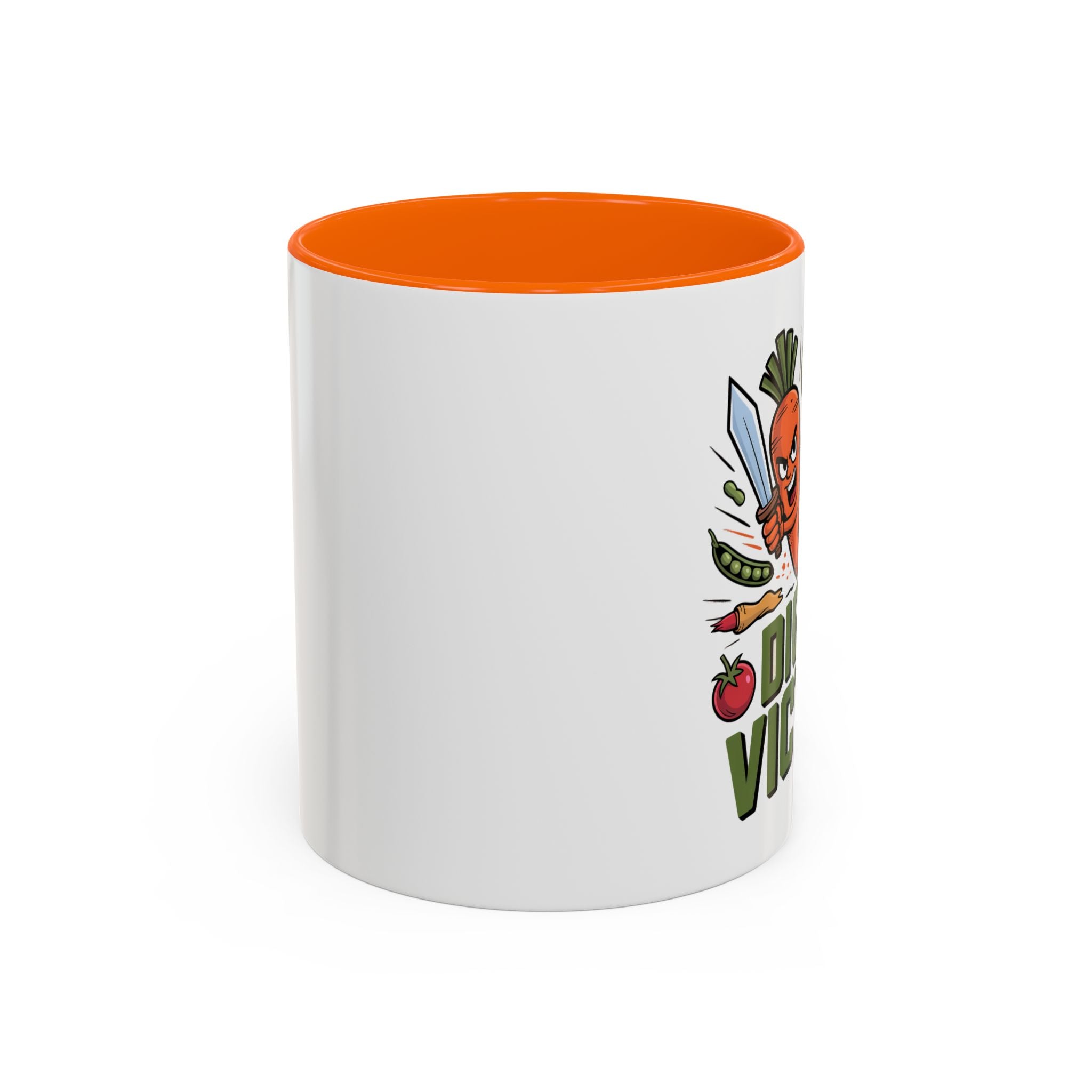 Dig For Victory Coffee Mug — Garden Veggie Cartoon Accent Mug (11/15oz)