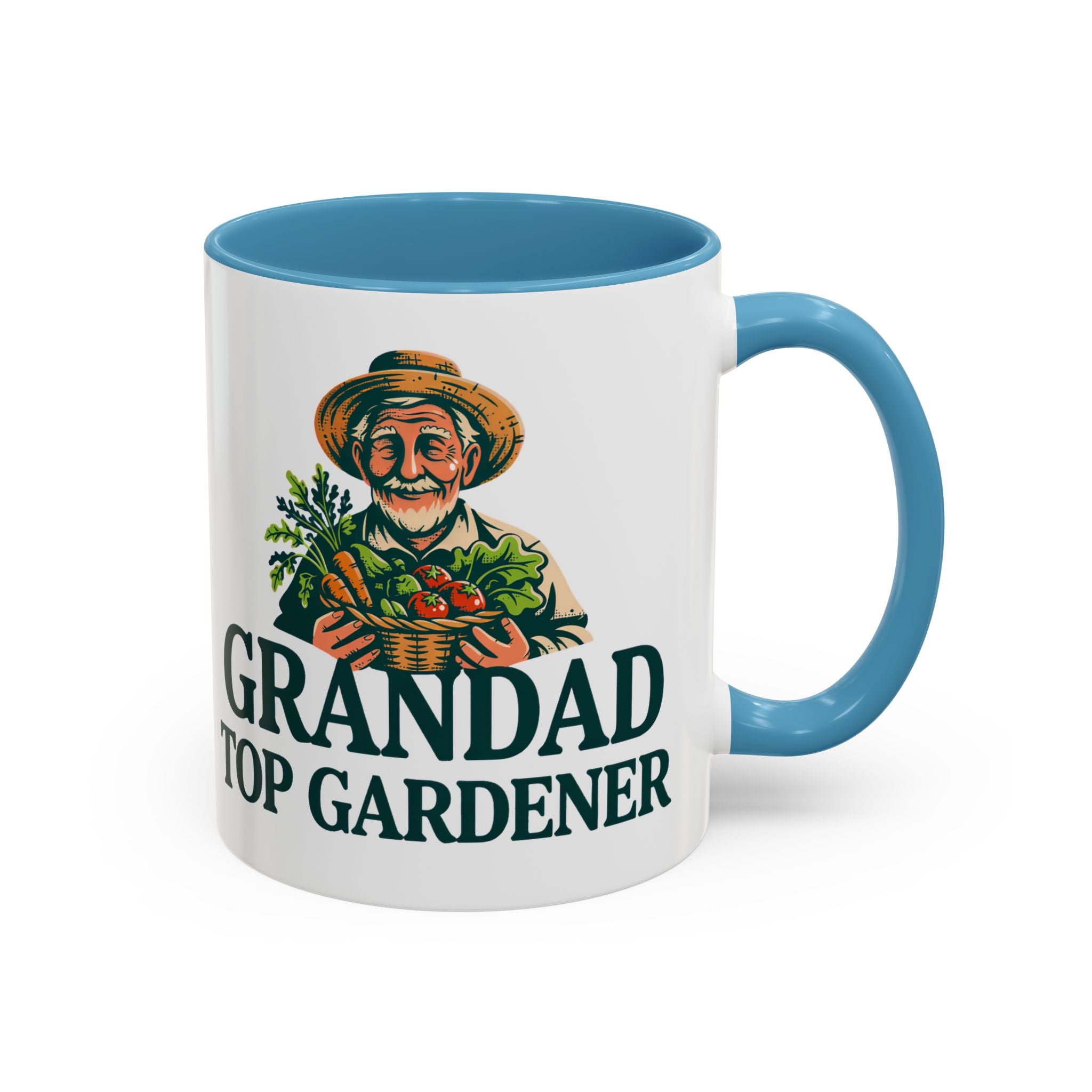 Grandad Top Gardener Accent Coffee Mug — 11/15oz Gift for Gardeners