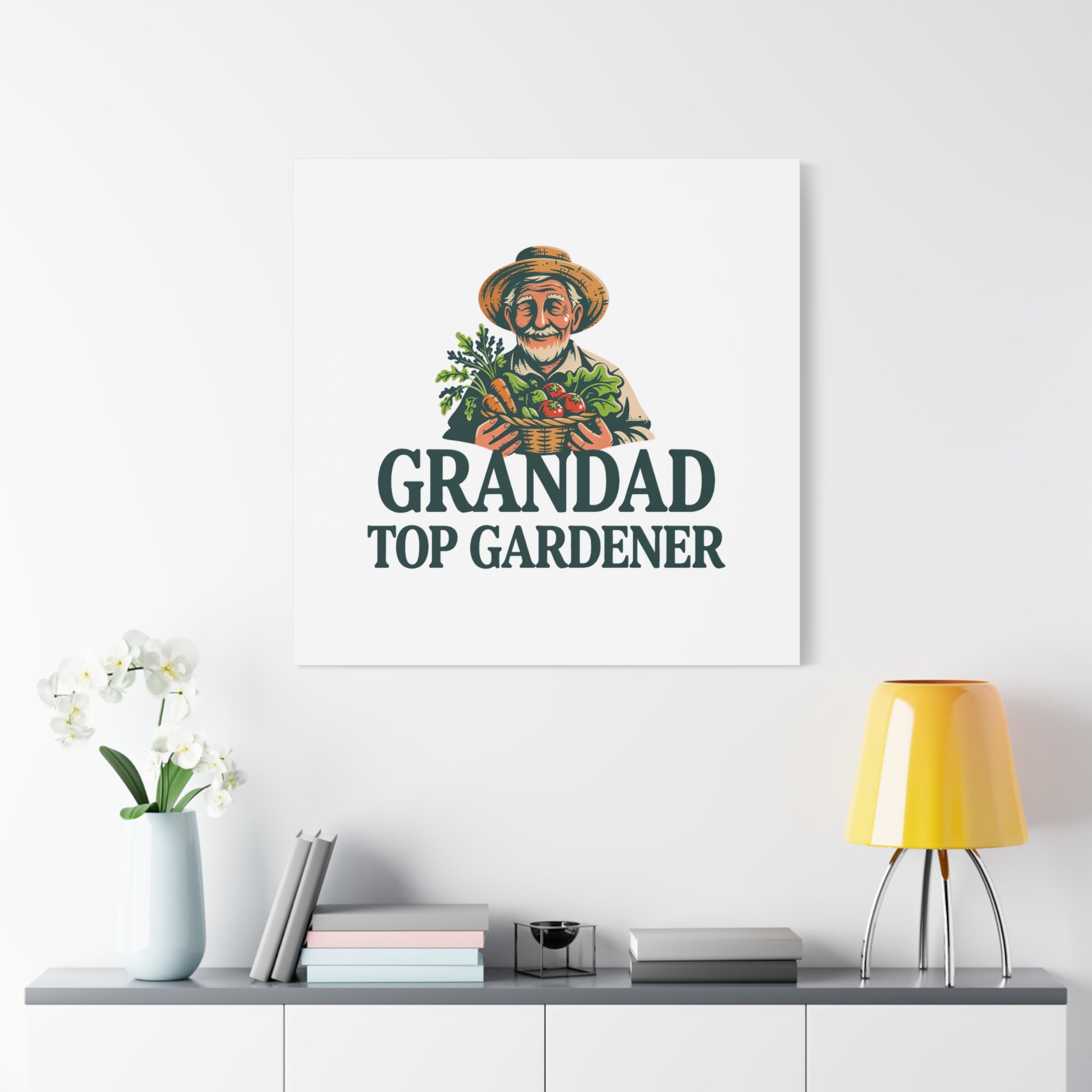 Grandad Top Gardener Canvas – Stretched Matte Wall Art