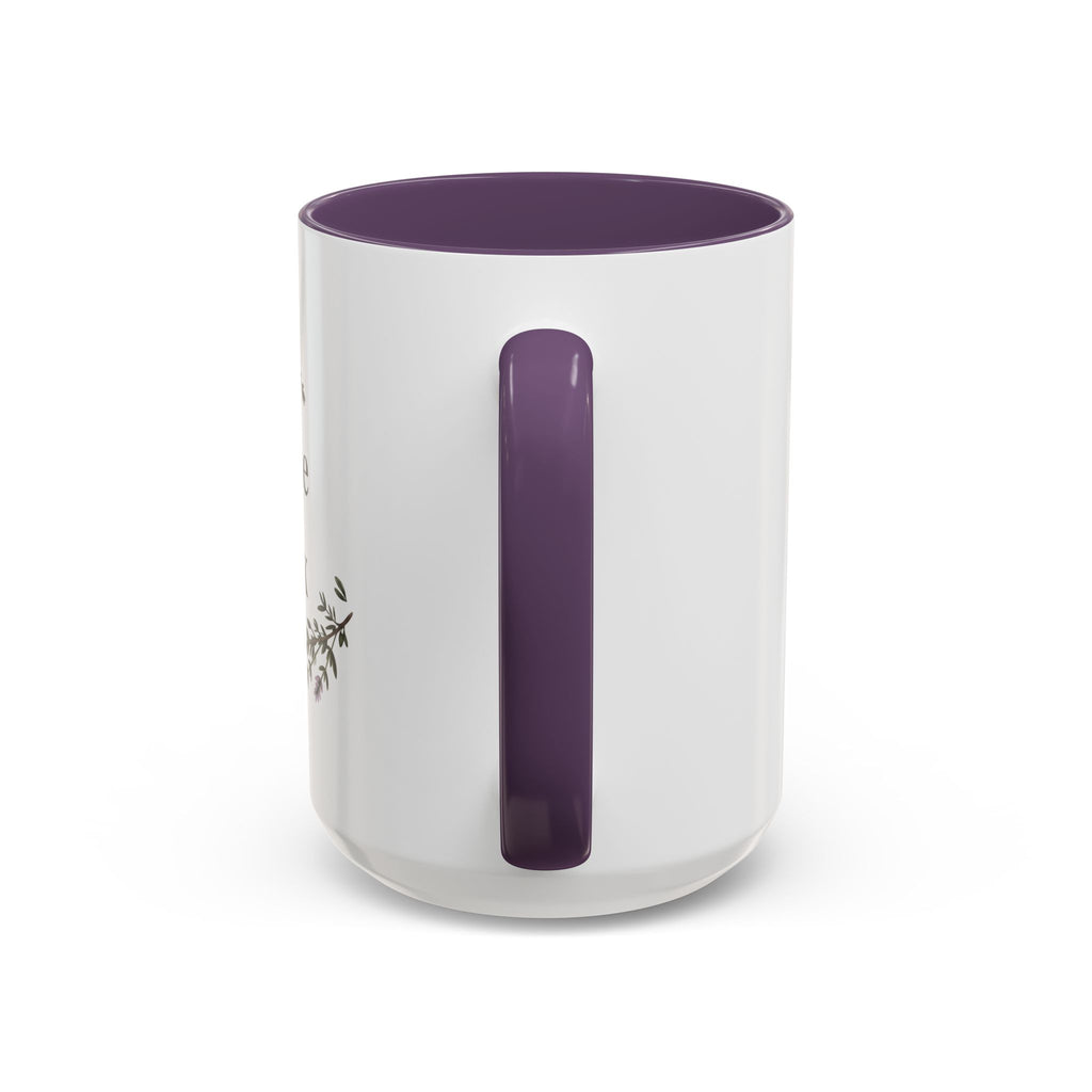 Thyme to Relax Accent Coffee Mug — Herbal Tea & Coffee Cup, Floral Kitchen Gift