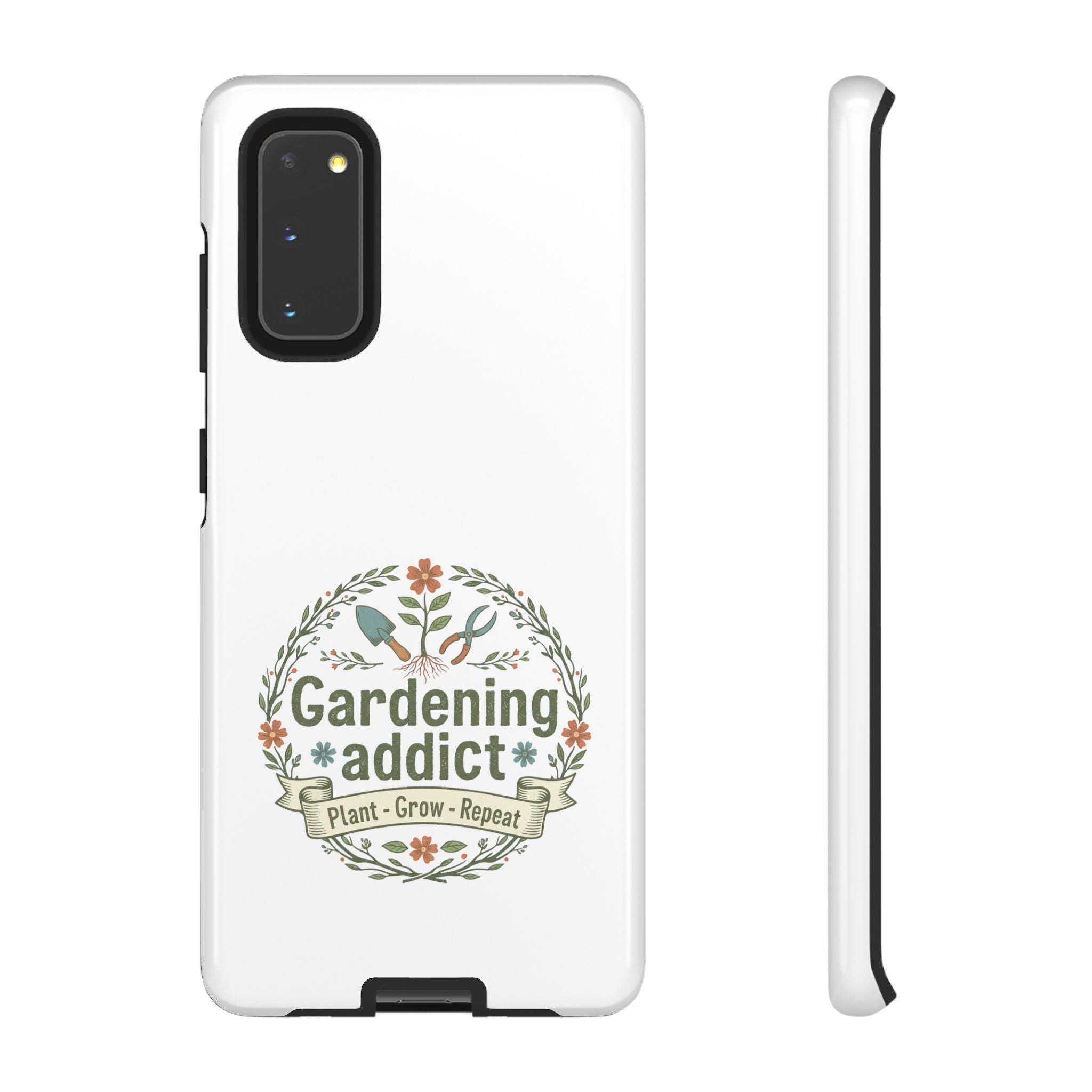 Phone Case — Gardening Addict "Plant • Grow • Repeat" Floral Garden Phone Cover
