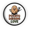 Potato Digging Love Wall Clock — Cute Gardener Kitchen Decor