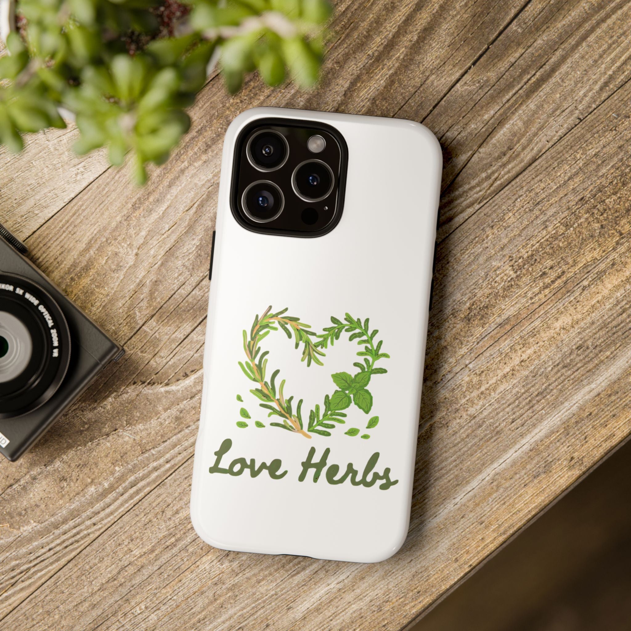 Herb Heart Phone Case - "Love Herbs" Botanical iPhone Cover