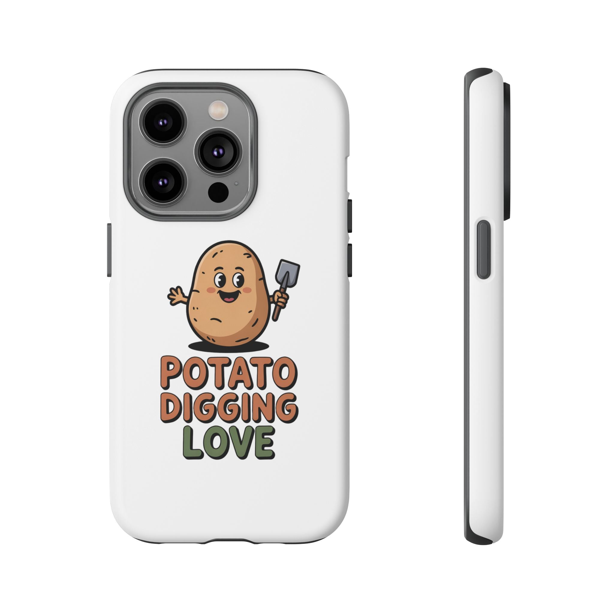 Phone Case — "Potato Digging Love" Cute Gardening Cartoon Protective Cover