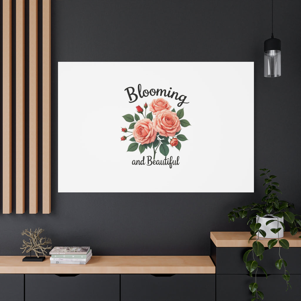 Blooming and Beautiful Rose Bouquet Canvas Wall Art