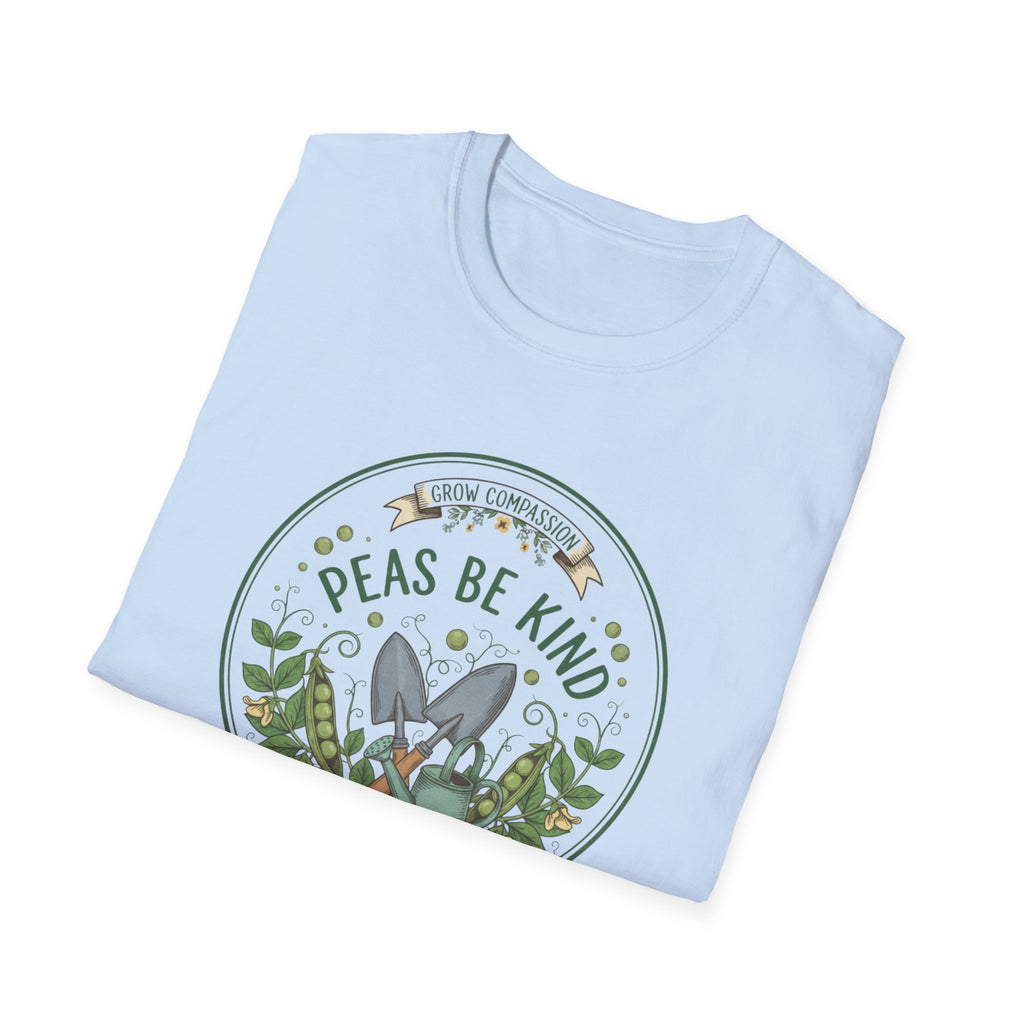 Peas Be Kind T-Shirt — Cute Garden Bunny & Peas Graphic Tee