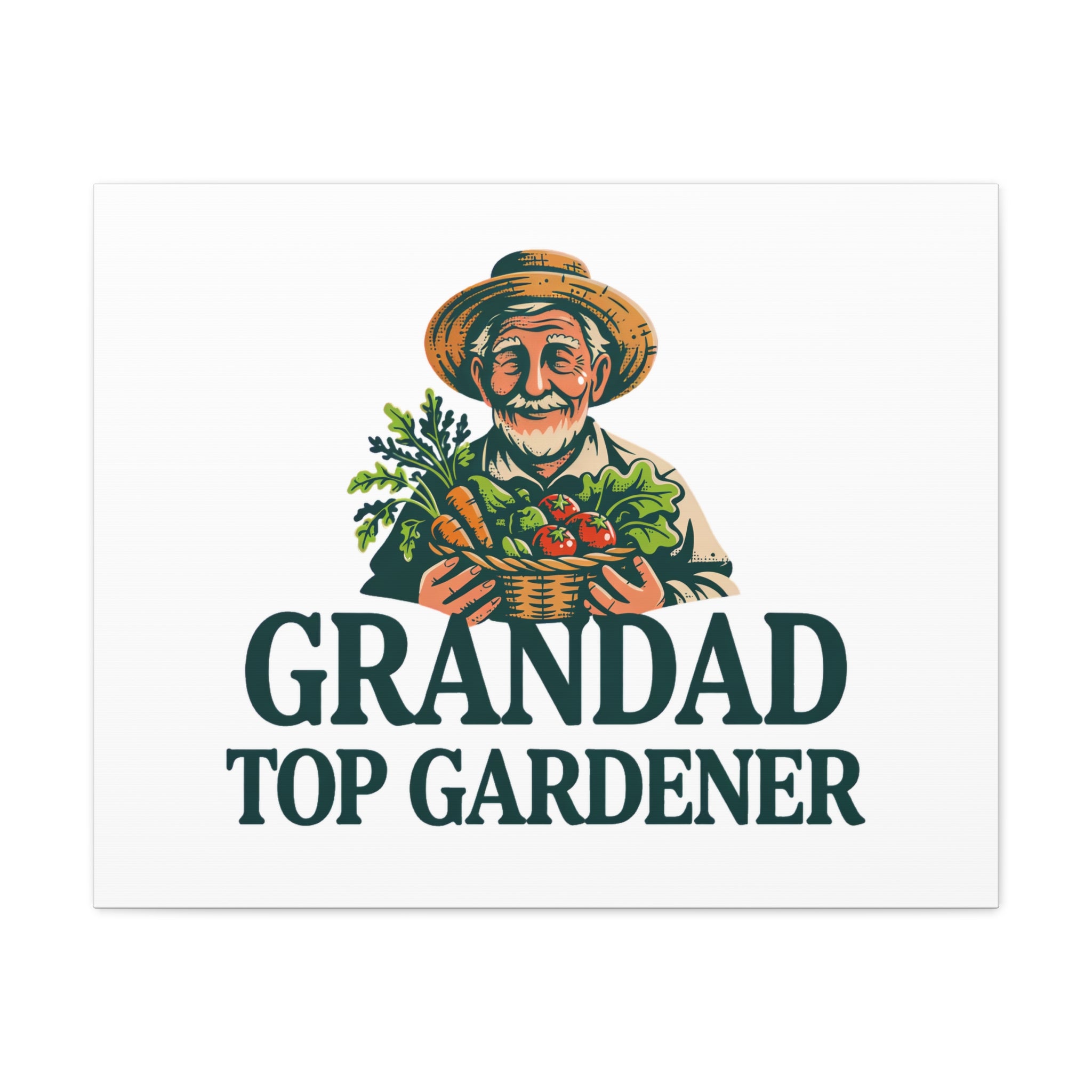 Grandad Top Gardener Canvas – Stretched Matte Wall Art