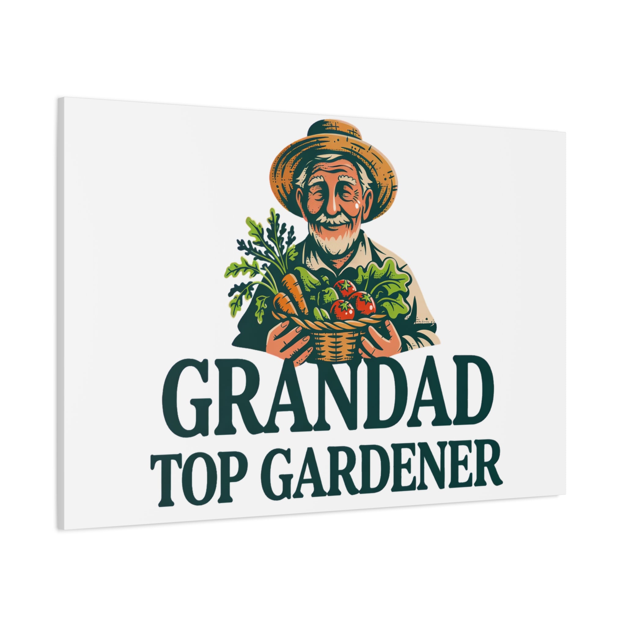 Grandad Top Gardener Canvas – Stretched Matte Wall Art