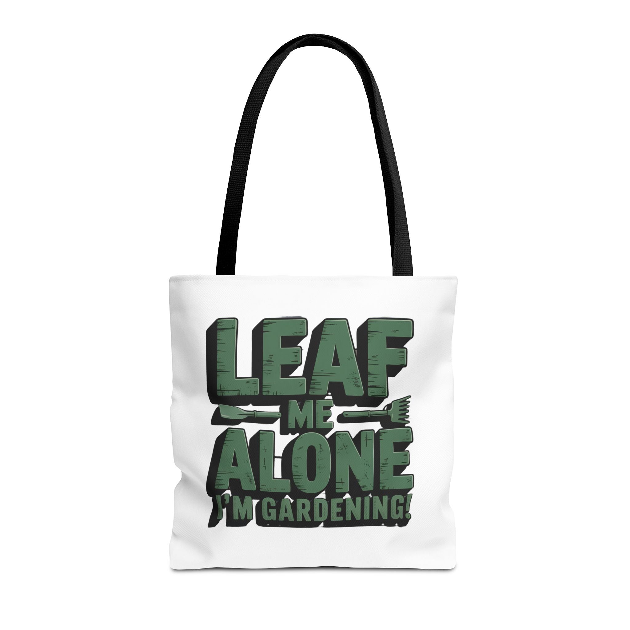 Gardening Tote Bag — "Leaf Me Alone I'm Gardening" Funny Plant Lover Tote