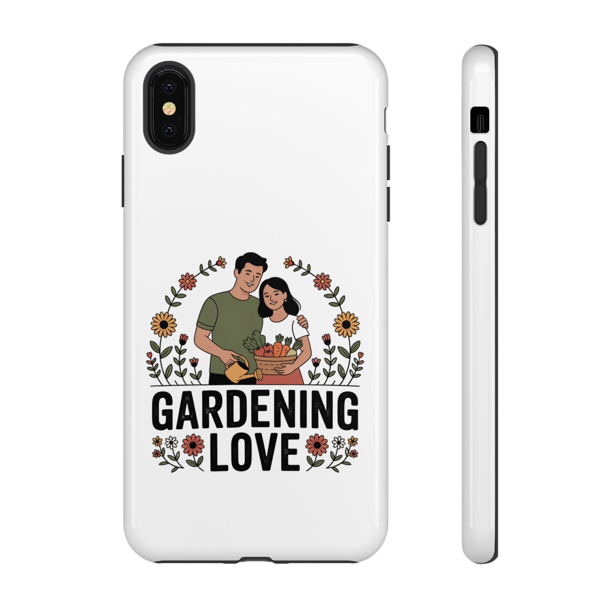 Gardening Love Phone Case — Floral Couple Protective Phone Cover