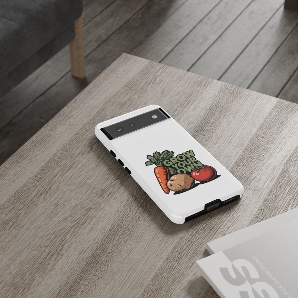 Grow Your Own Vegetables Phone Case — Gardening Carrot Potato Tomato Design