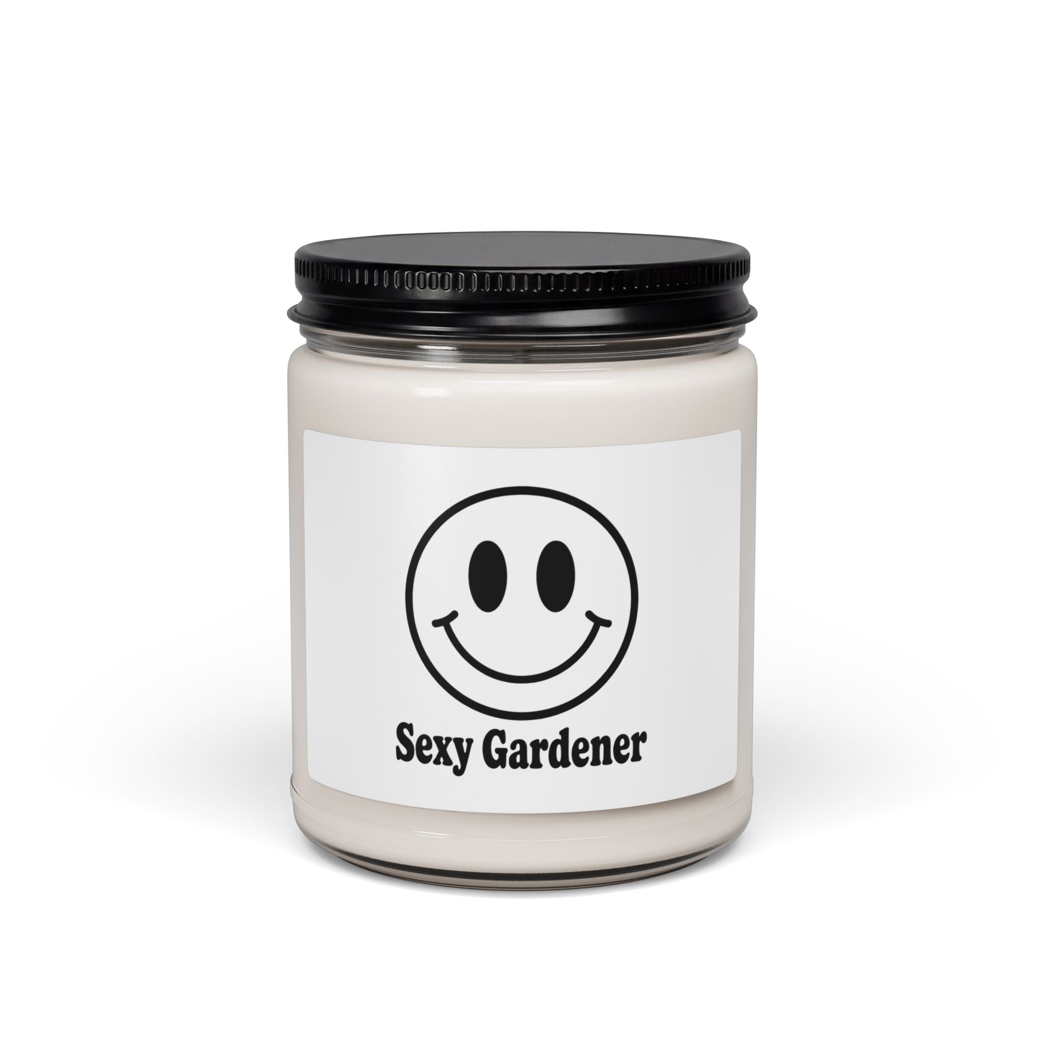 Sexy Gardener Scented Soy Candle — 9oz Smiley Label Gift for Gardeners