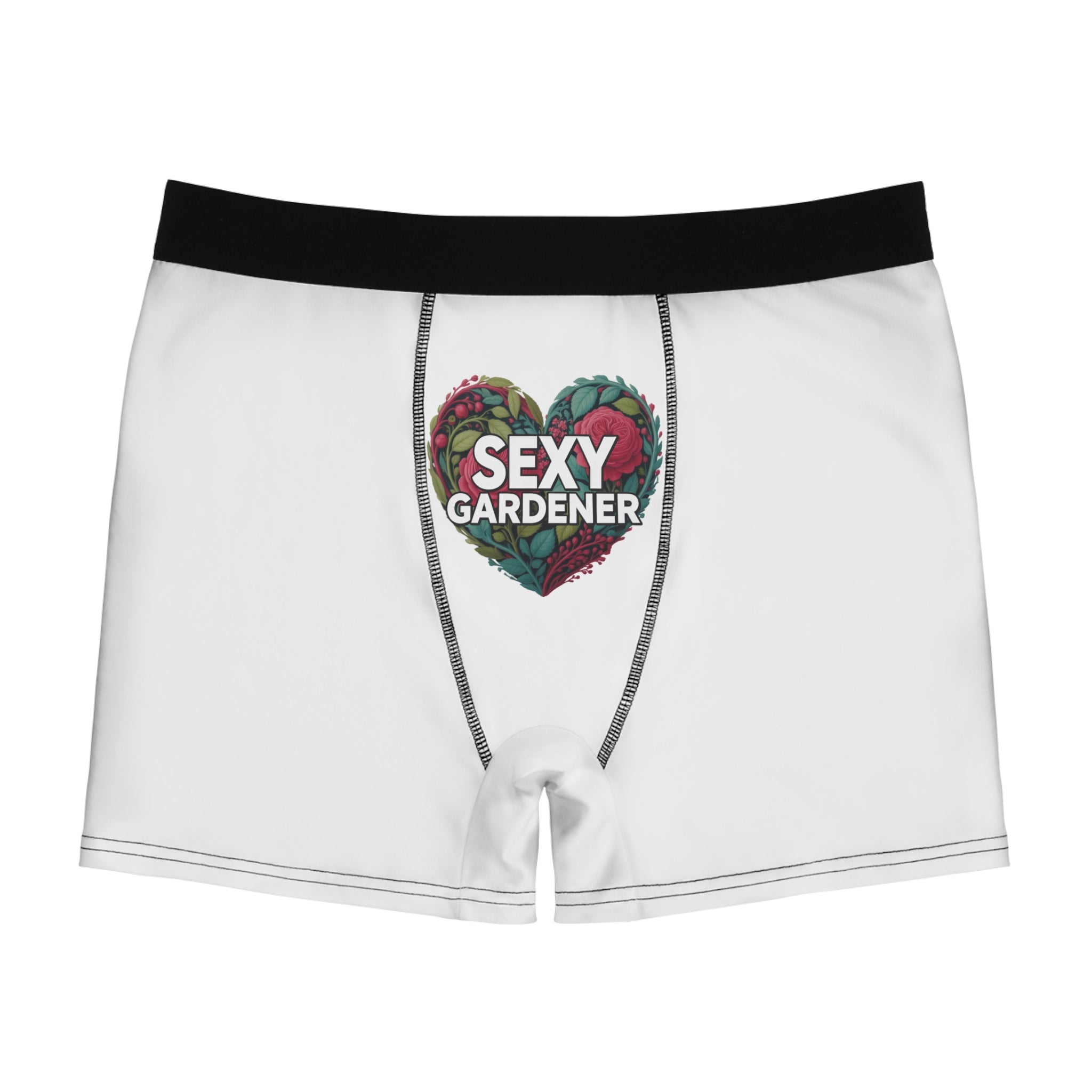 Sexy Gardener Heart Boxer Briefs — Men's Funny Gardening Underwear