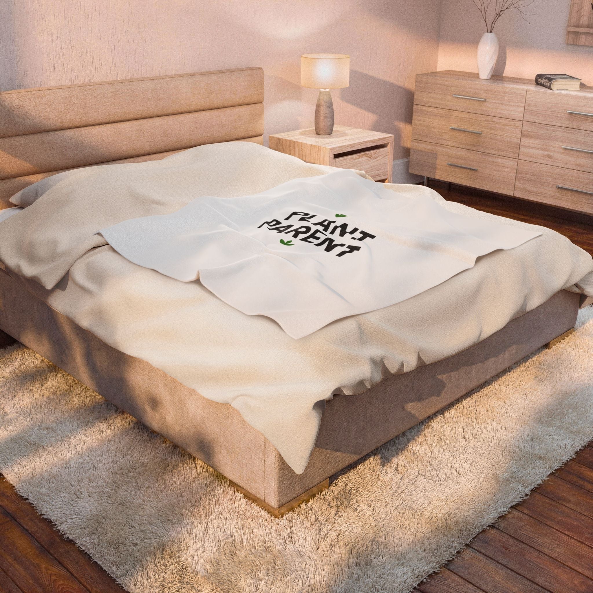 Plant Parent Velveteen Plush Blanket – Cozy Gift for Plant Lovers