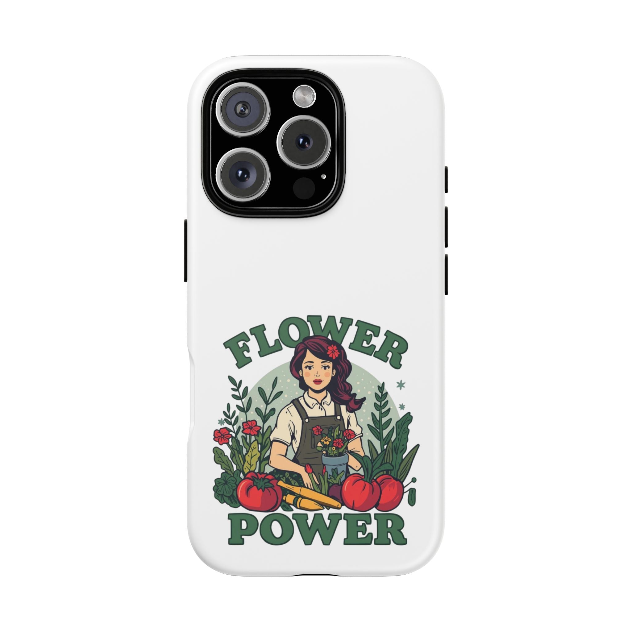 Phone Case - 'Flower Power' Retro Gardener Floral Protective Case