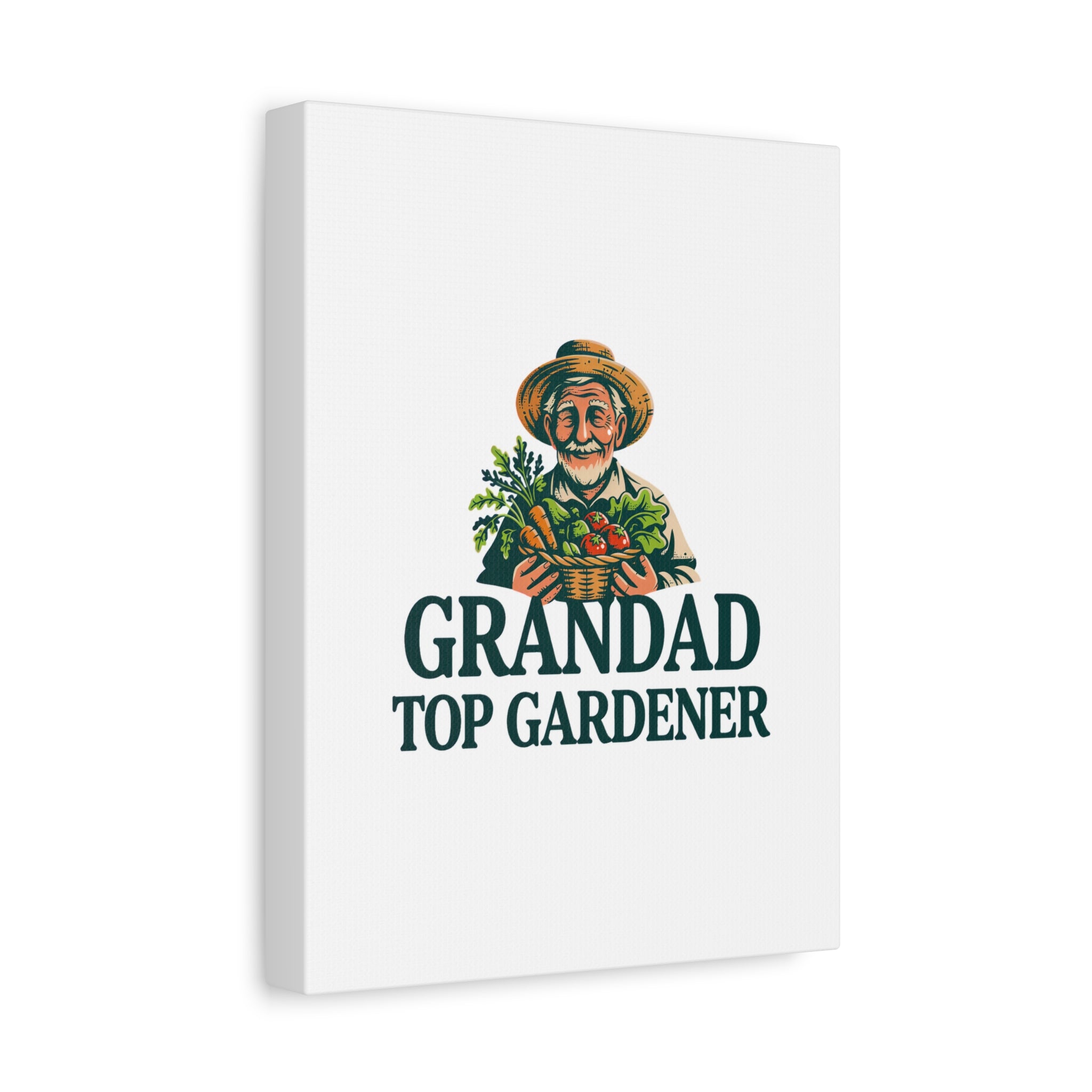 Grandad Top Gardener Canvas – Stretched Matte Wall Art