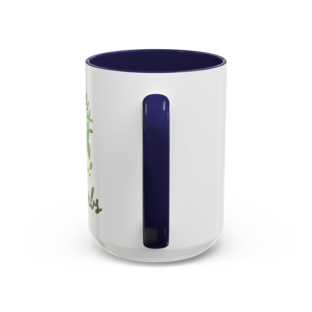 Herb Heart Accent Coffee Mug – “Love Herbs” Botanical Tea & Coffee Cup