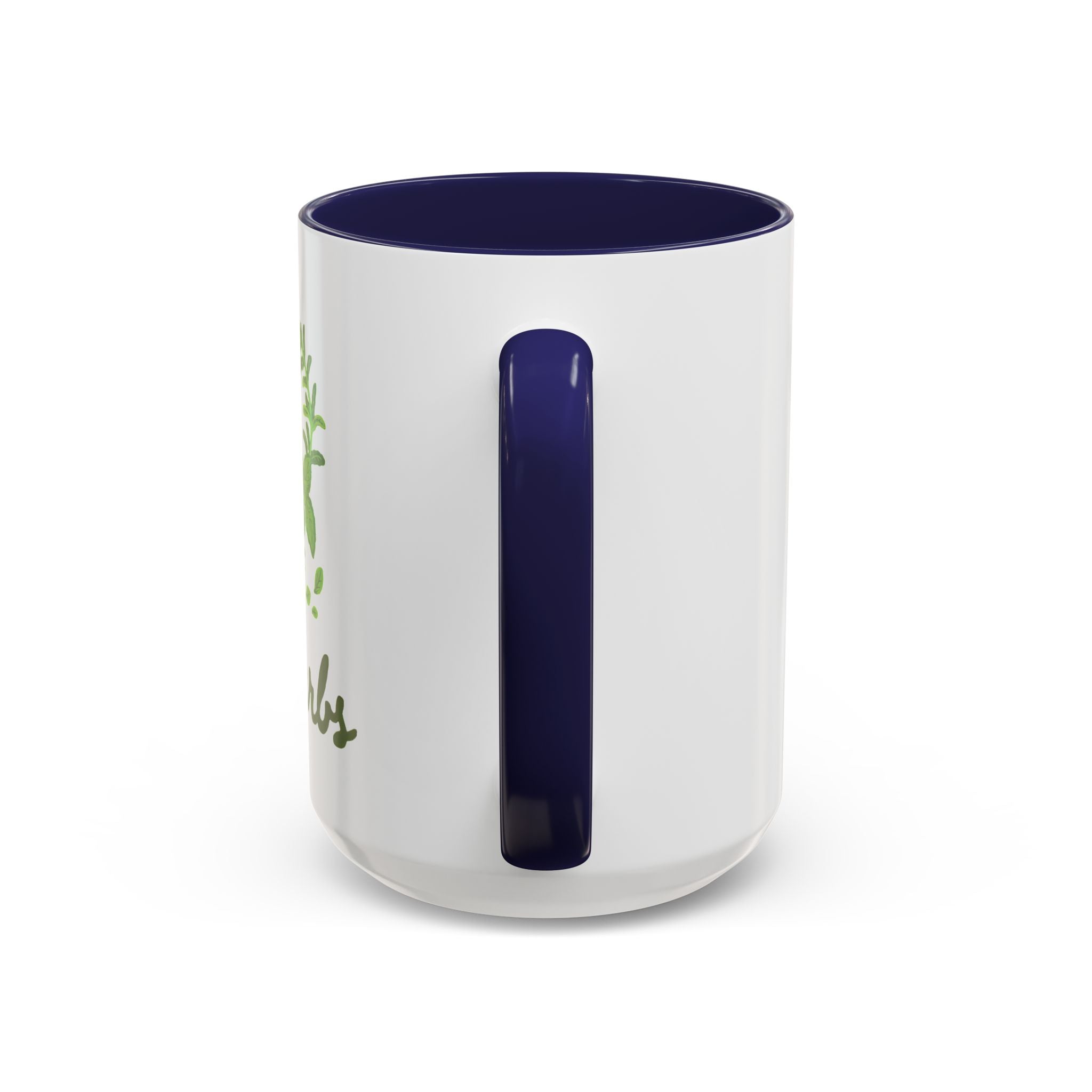 Herb Heart Accent Coffee Mug – “Love Herbs” Botanical Tea & Coffee Cup