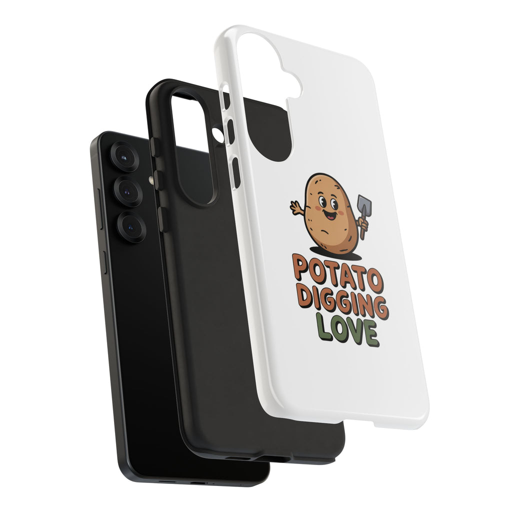 Phone Case — "Potato Digging Love" Cute Gardening Cartoon Protective Cover
