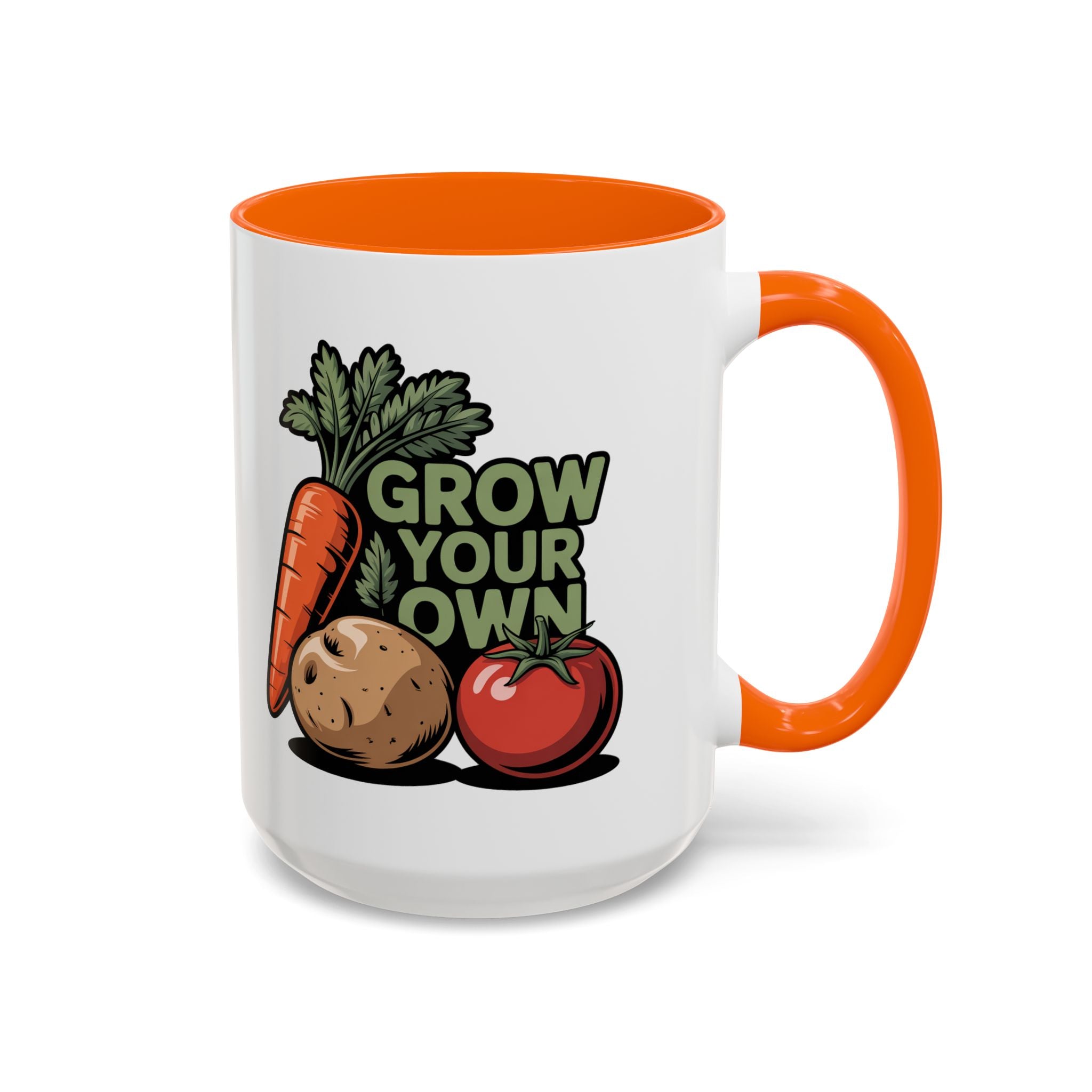 Grow Your Own Coffee Mug — Gardening Veggie Design (11/15oz Accent)