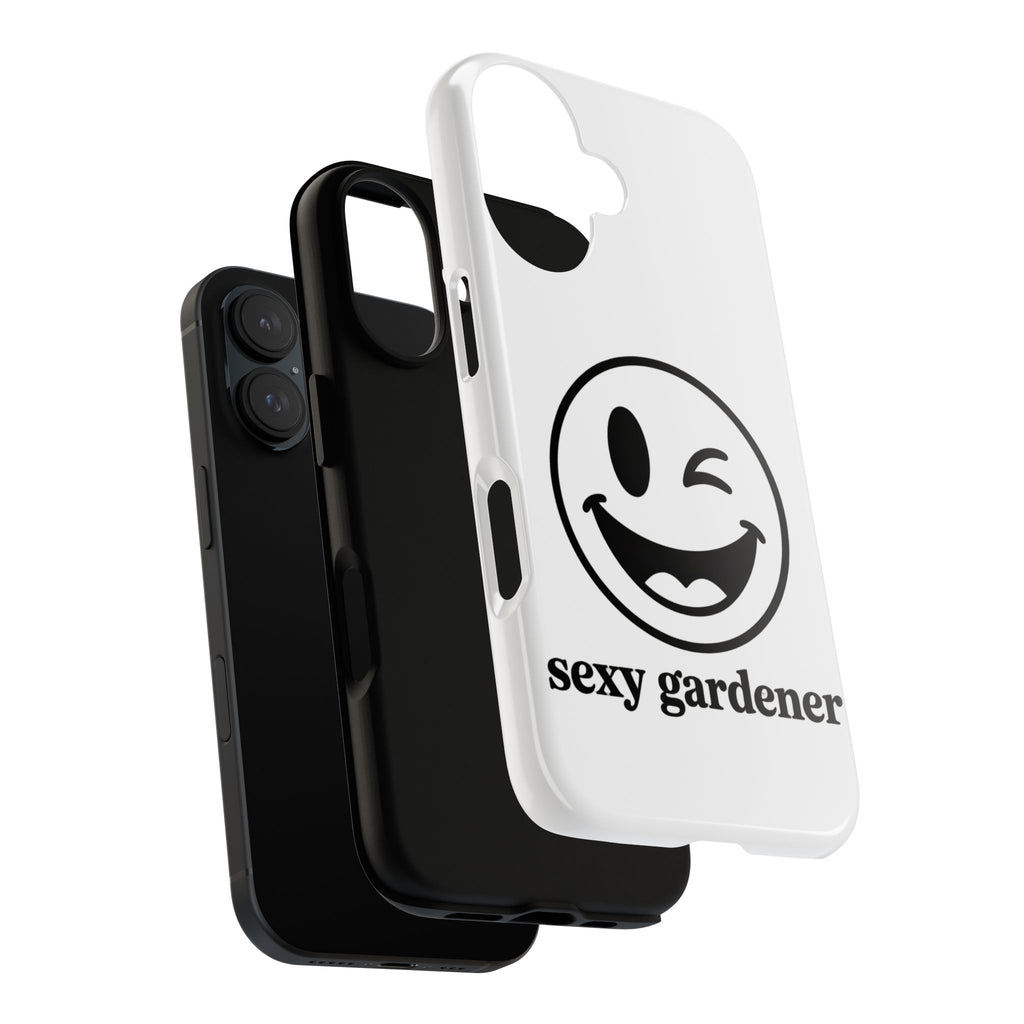 Phone Case — Winking Smiley “sexy gardener” Graphic