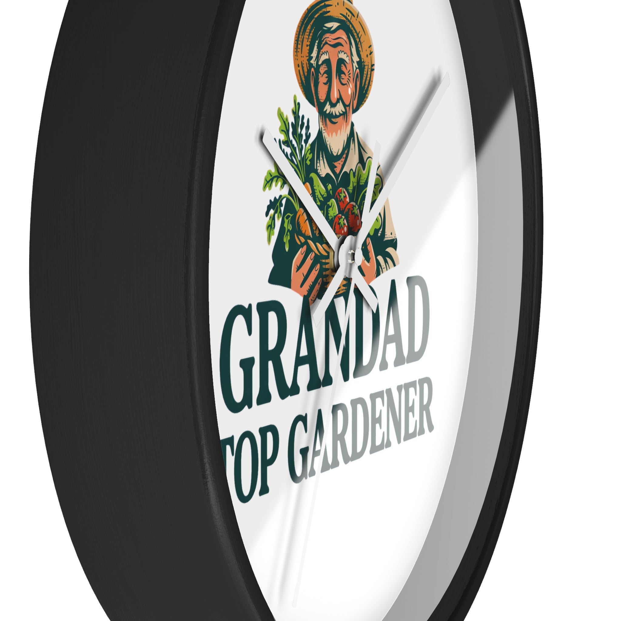 Grandad Top Gardener Wall Clock — Gift for Grandpa, Gardening Lover Decor