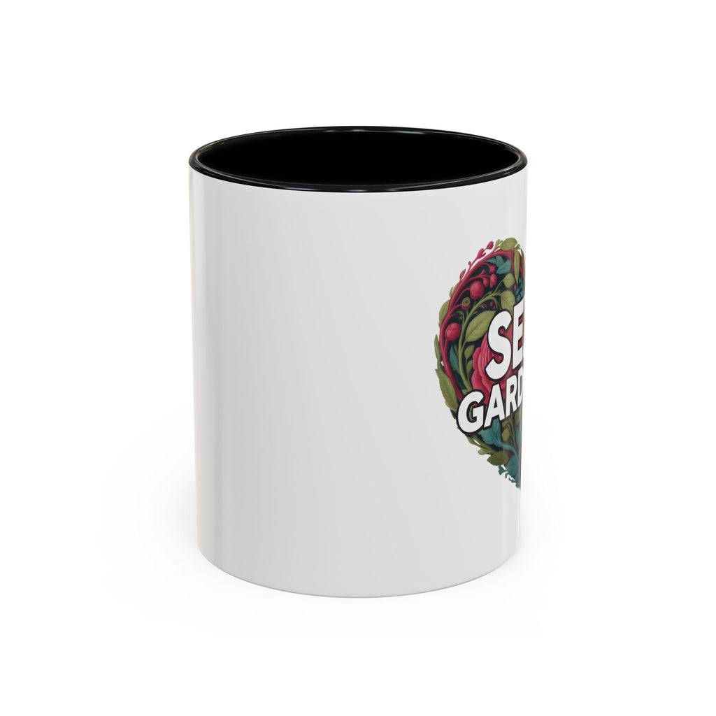 Sexy Gardener Accent Coffee Mug – Floral Heart Gardening Gift (11/15oz)