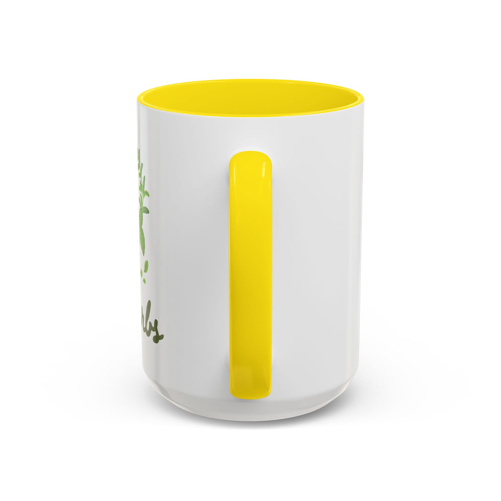 Herb Heart Accent Coffee Mug – “Love Herbs” Botanical Tea & Coffee Cup