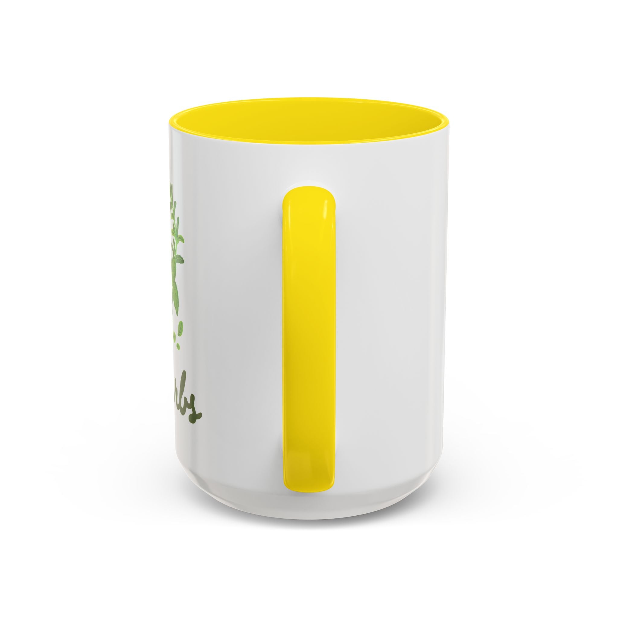 Herb Heart Accent Coffee Mug – “Love Herbs” Botanical Tea & Coffee Cup