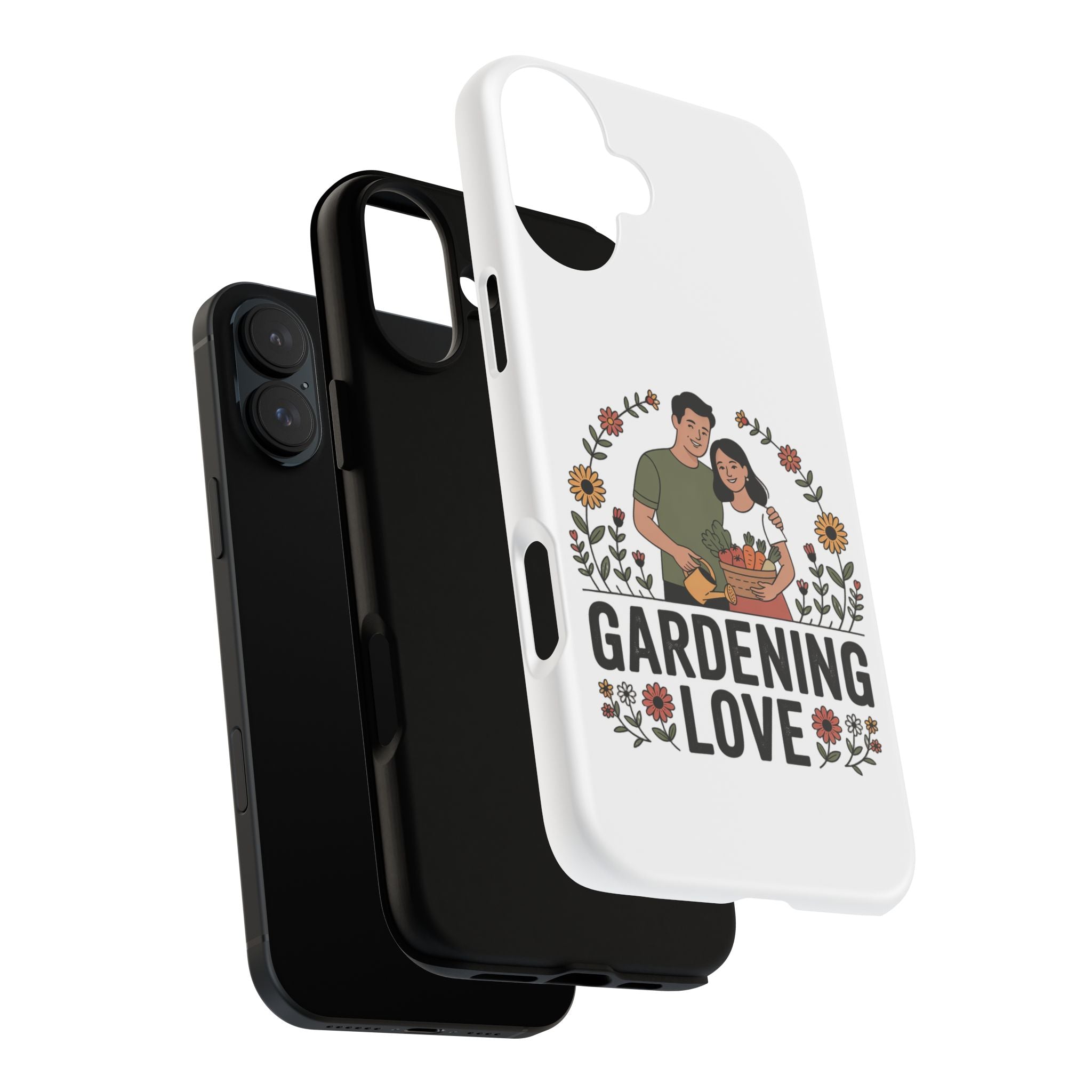 Gardening Love Phone Case — Floral Couple Protective Phone Cover