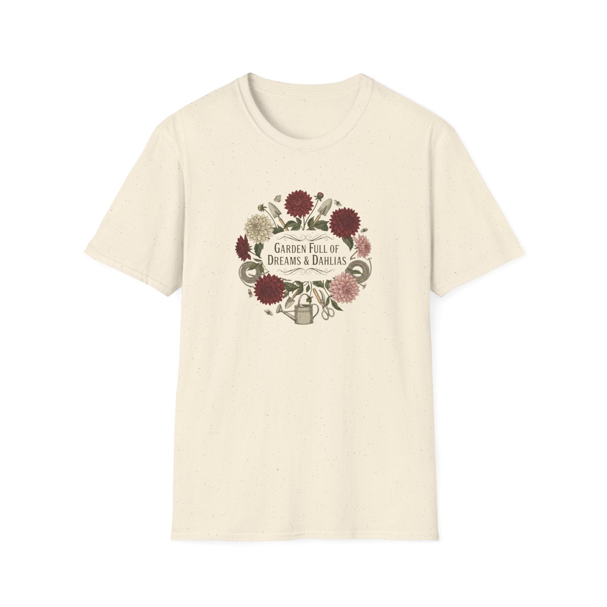 Dahlias & Dreams Floral T-Shirt — Garden Full of Dreams Graphic Tee