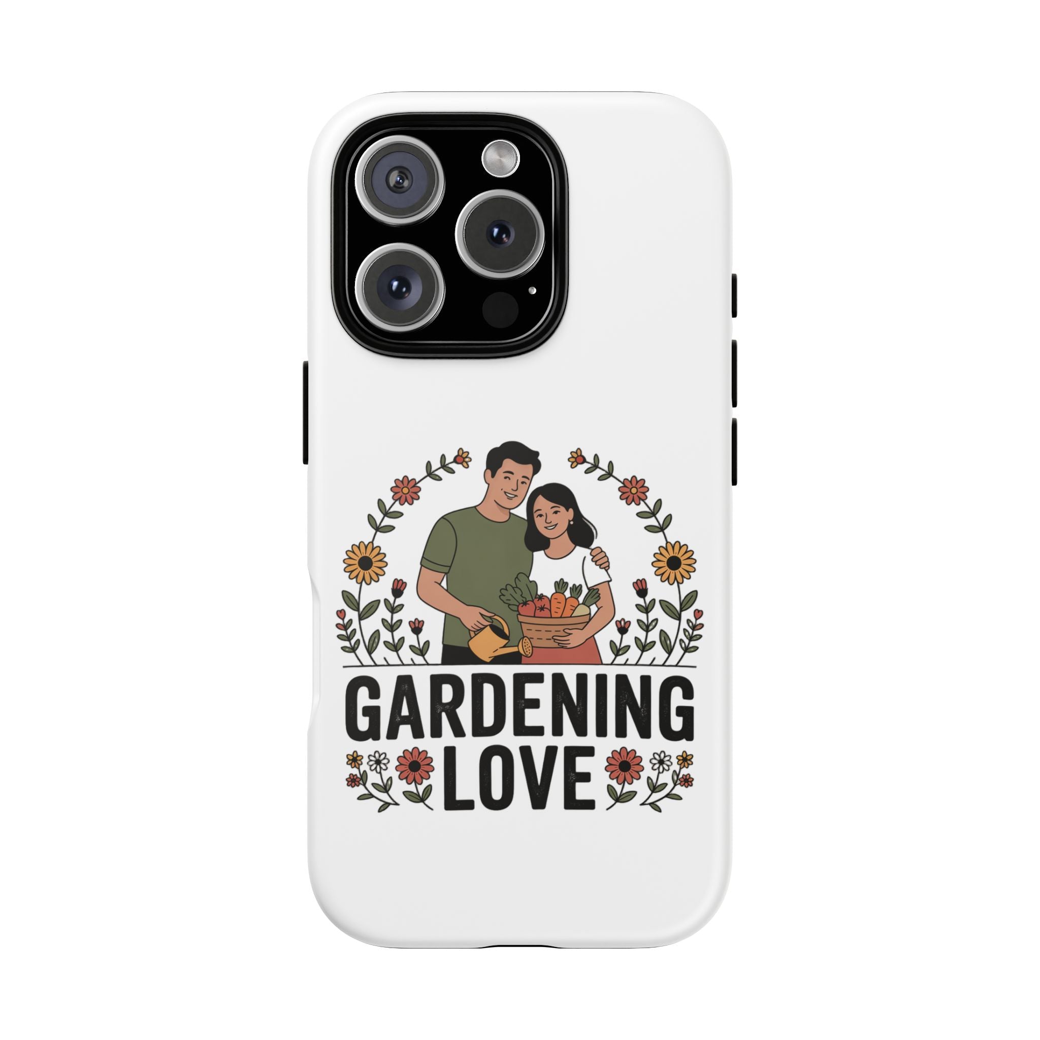 Gardening Love Phone Case — Floral Couple Protective Phone Cover
