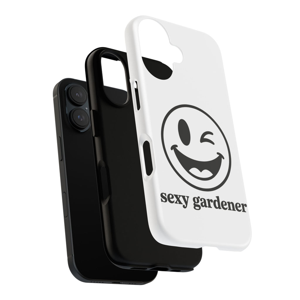 Phone Case — Winking Smiley “sexy gardener” Graphic