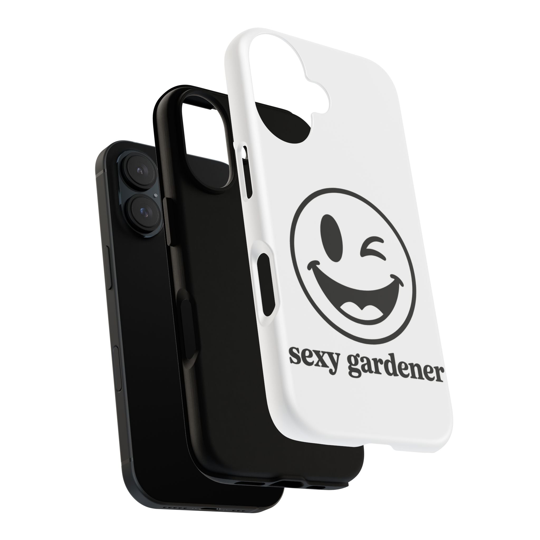 Phone Case — Winking Smiley “sexy gardener” Graphic