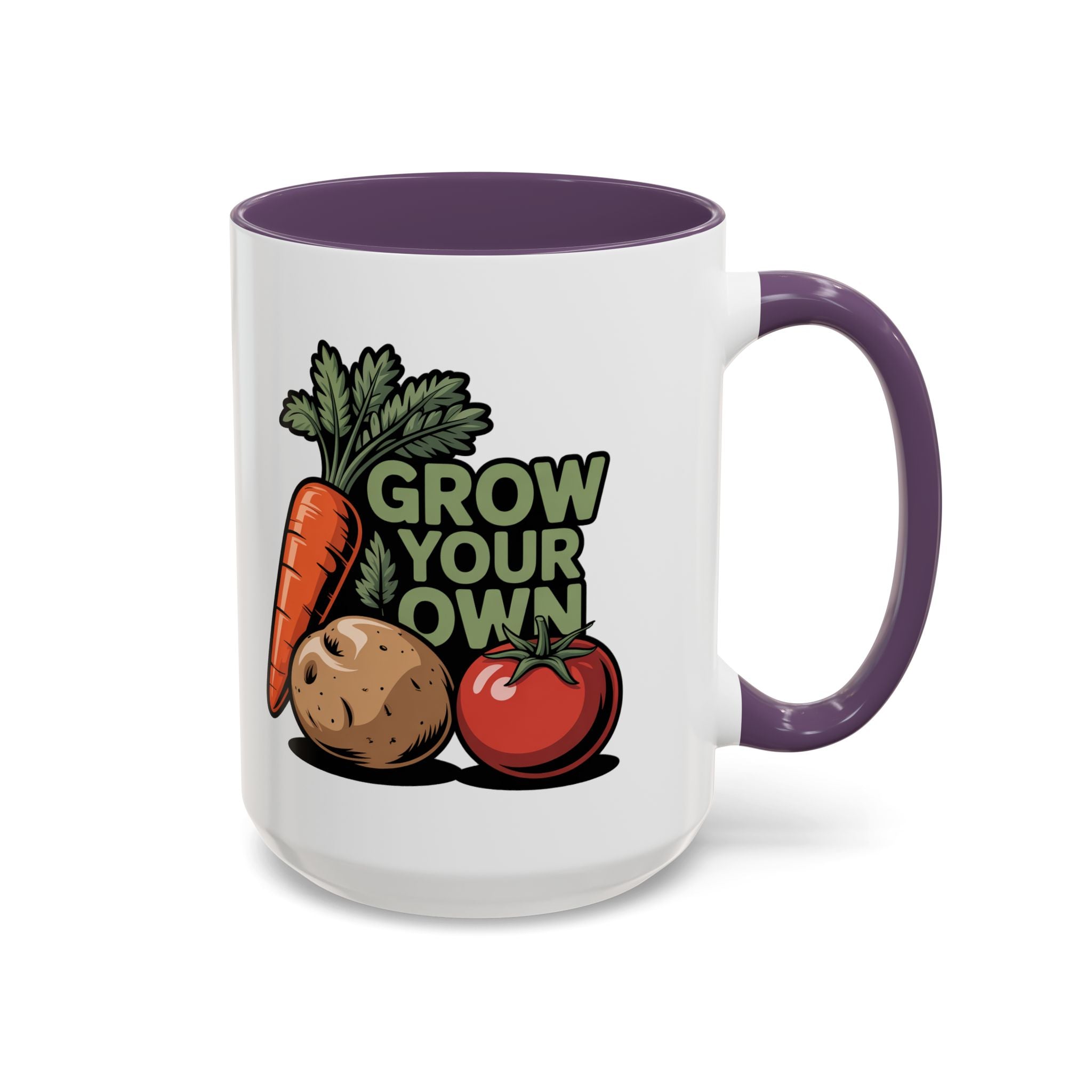 Grow Your Own Coffee Mug — Gardening Veggie Design (11/15oz Accent)
