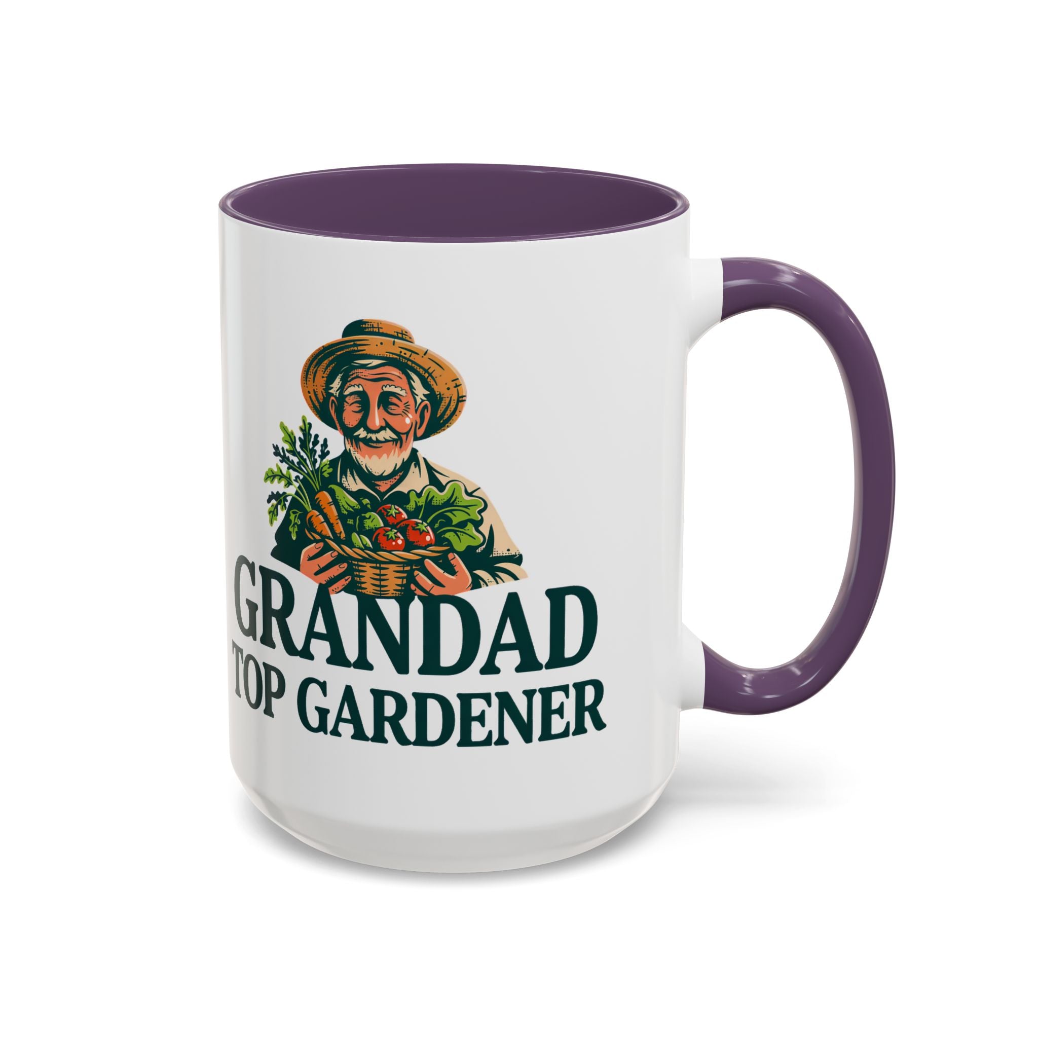 Grandad Top Gardener Accent Coffee Mug — 11/15oz Gift for Gardeners