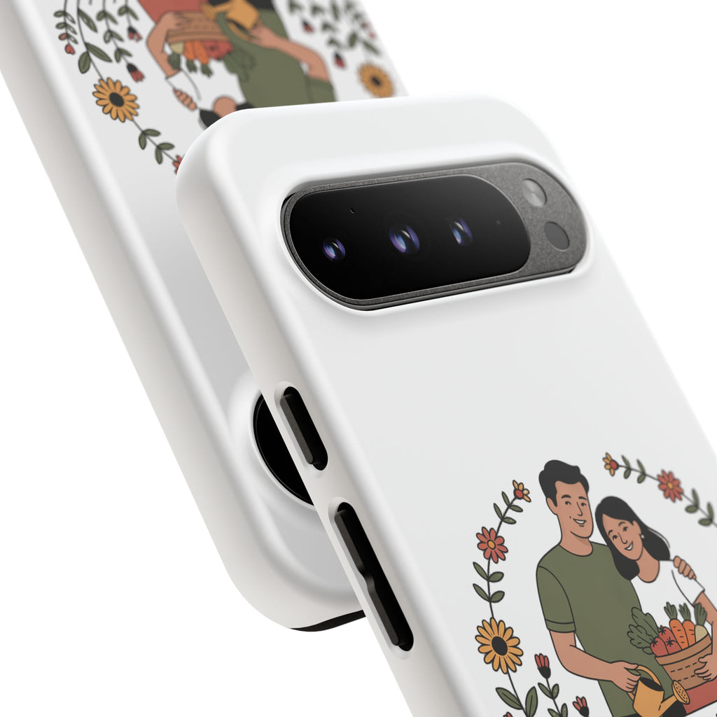 Gardening Love Phone Case — Floral Couple Protective Phone Cover