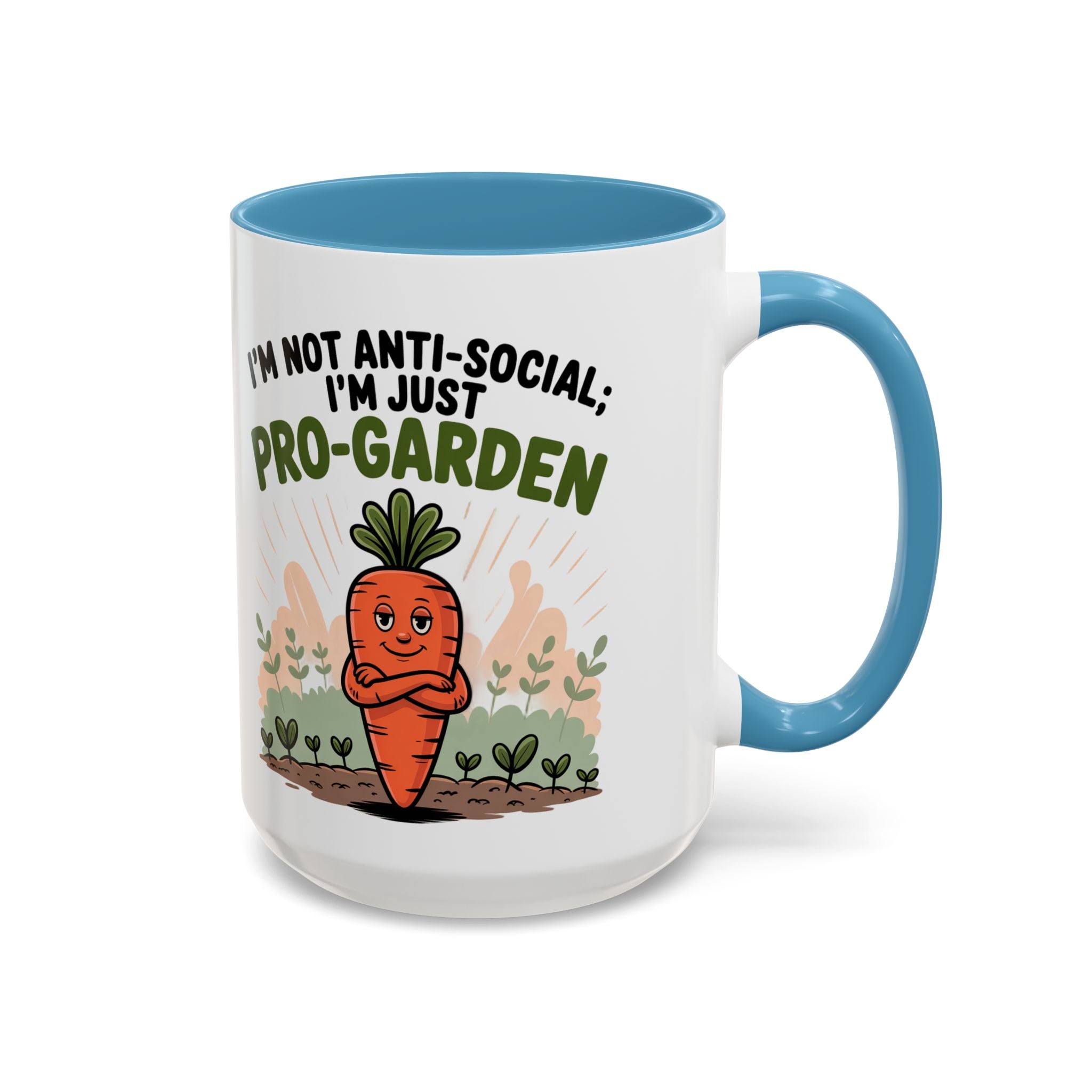 Pro-Garden Coffee Mug – "I'm Not Anti-Social; I'm Just Pro-Garden" Accent Mug