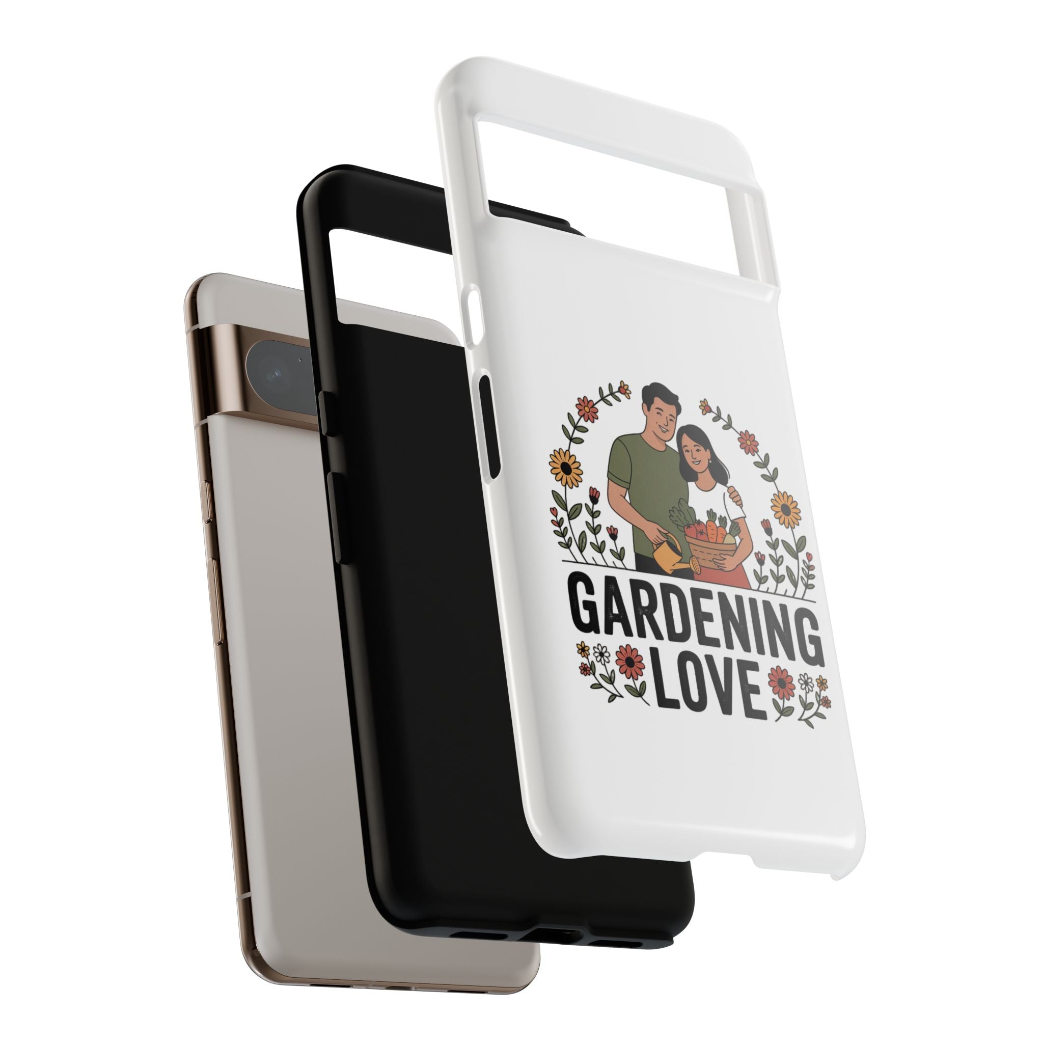 Gardening Love Phone Case — Floral Couple Protective Phone Cover