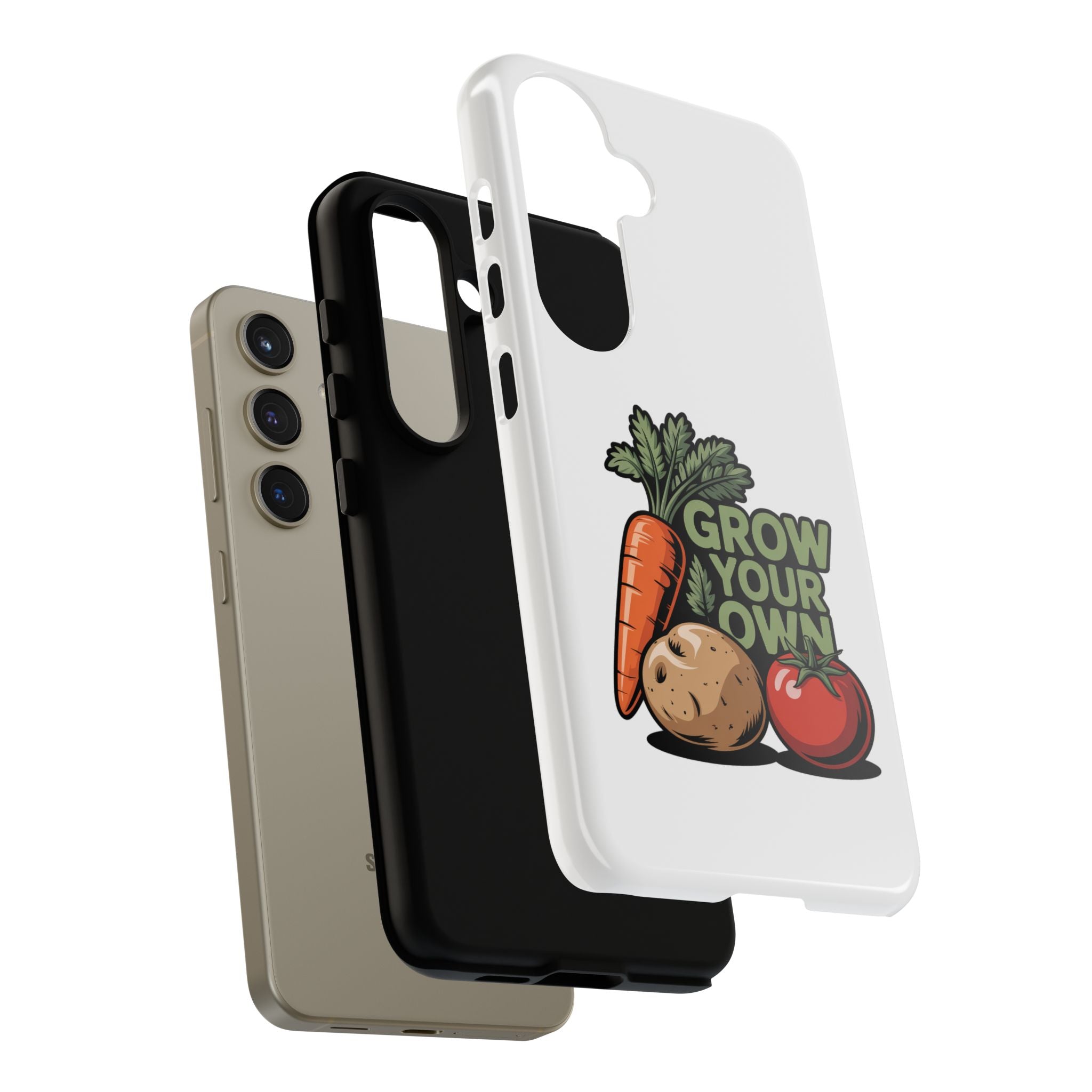 Grow Your Own Vegetables Phone Case — Gardening Carrot Potato Tomato Design