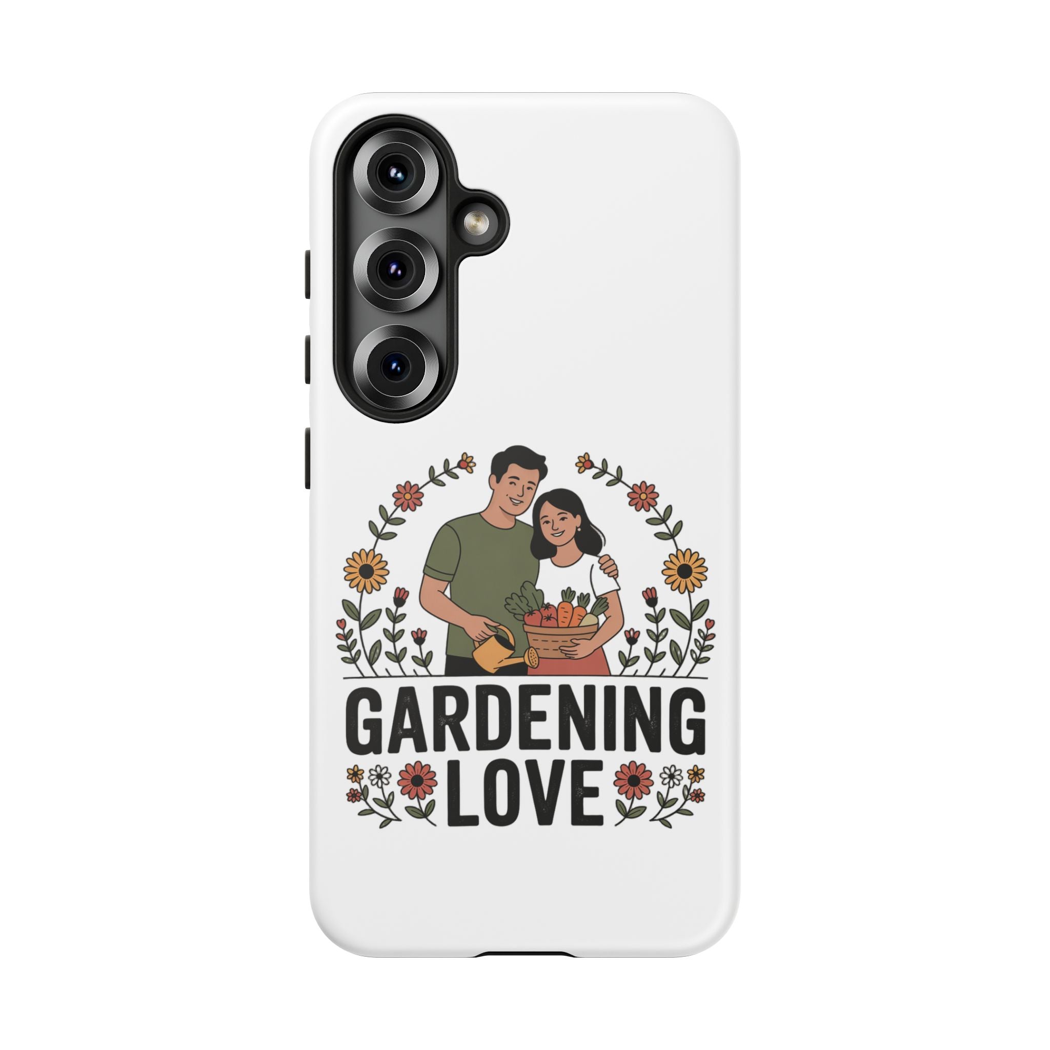 Gardening Love Phone Case — Floral Couple Protective Phone Cover