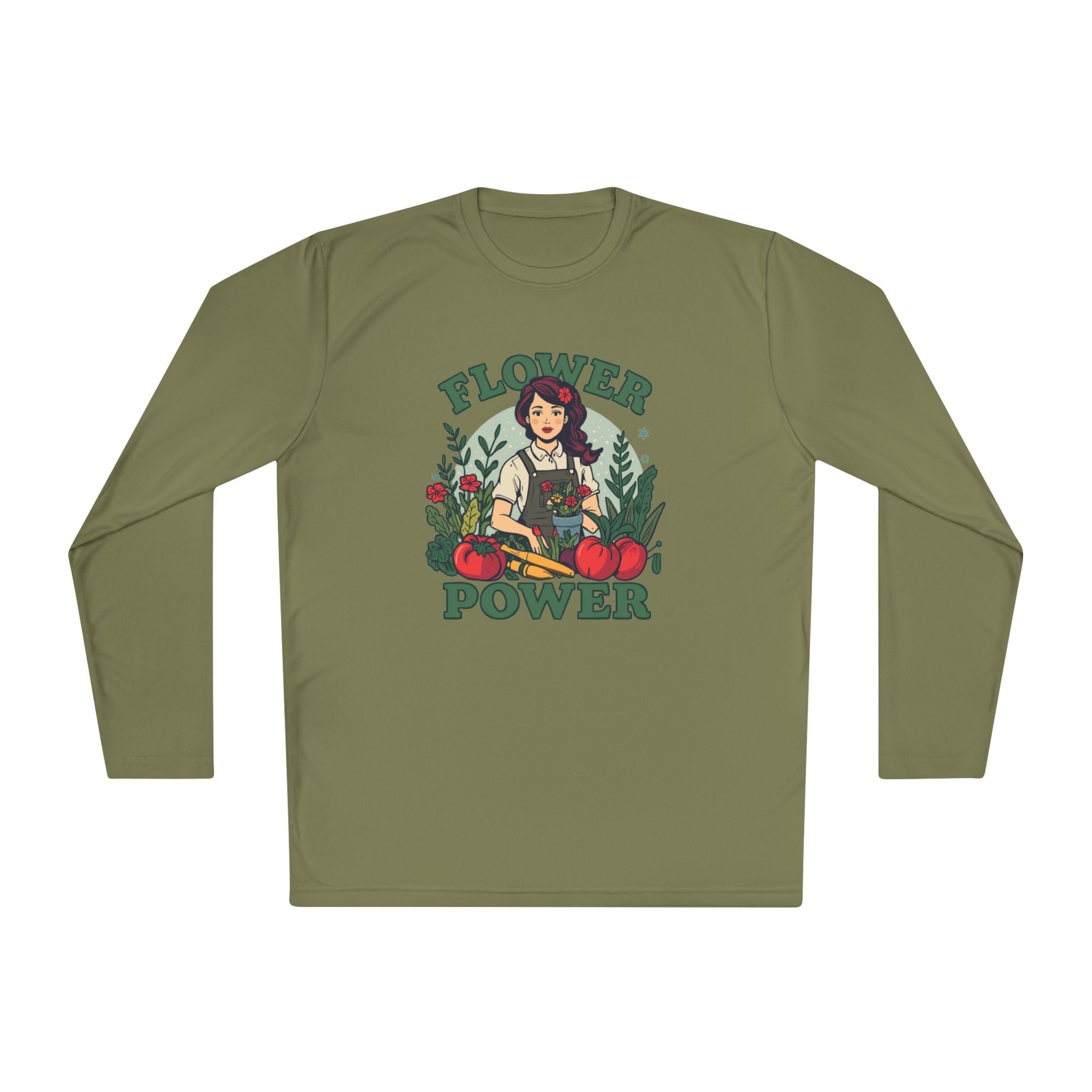 Flower Power Long Sleeve Tee – Vintage Botanical Graphic