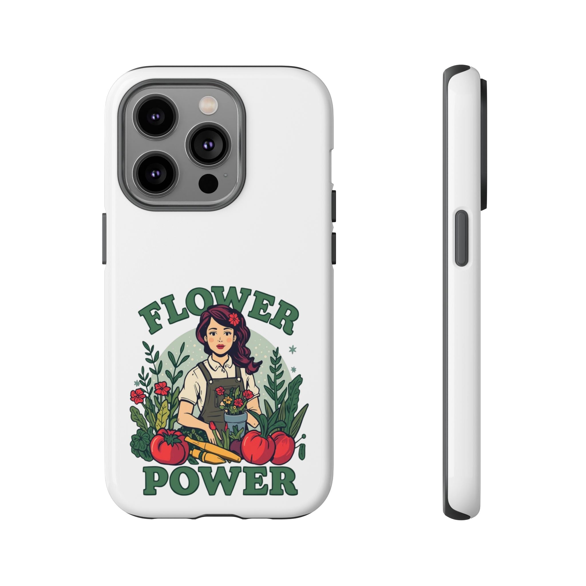 Phone Case - 'Flower Power' Retro Gardener Floral Protective Case