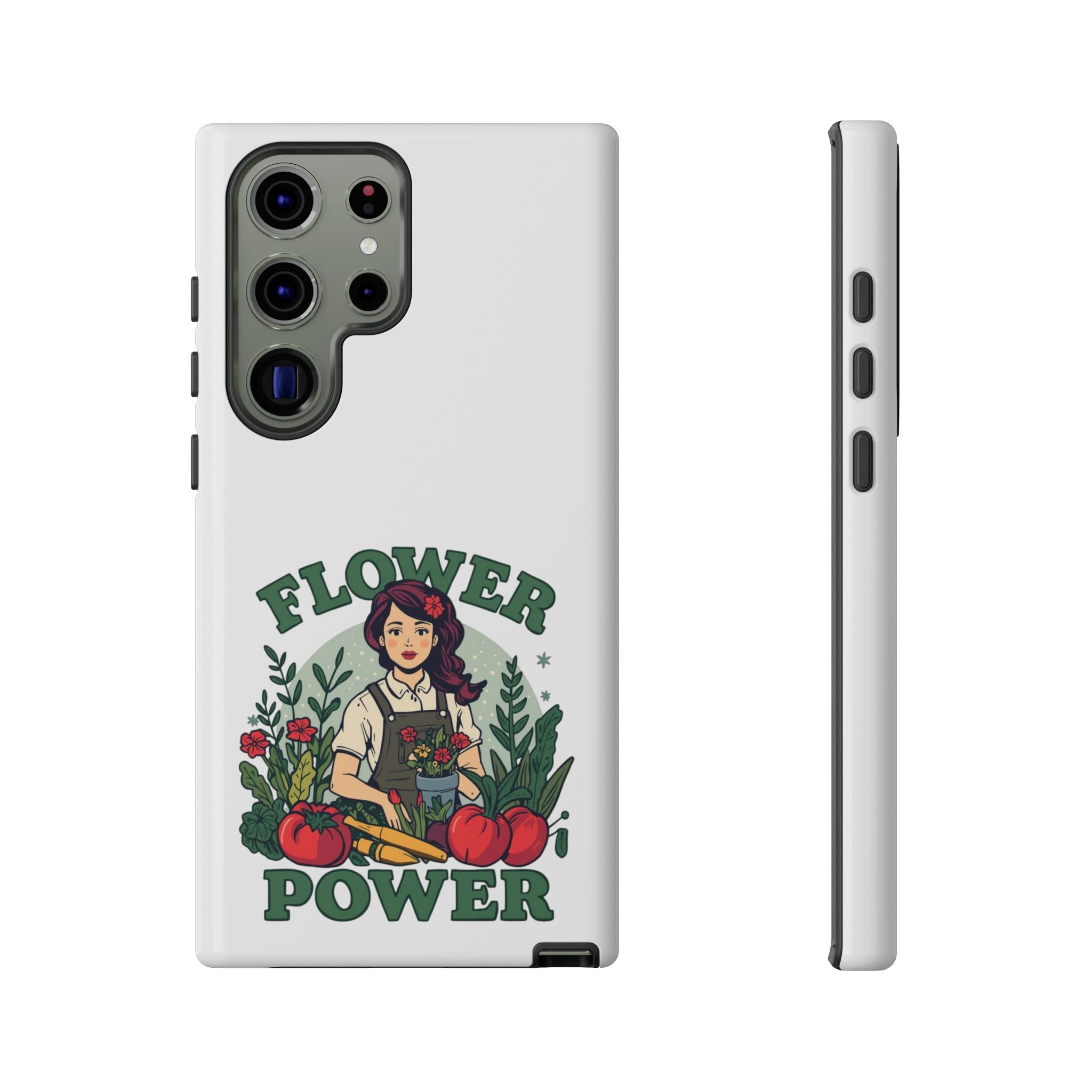 Phone Case - 'Flower Power' Retro Gardener Floral Protective Case